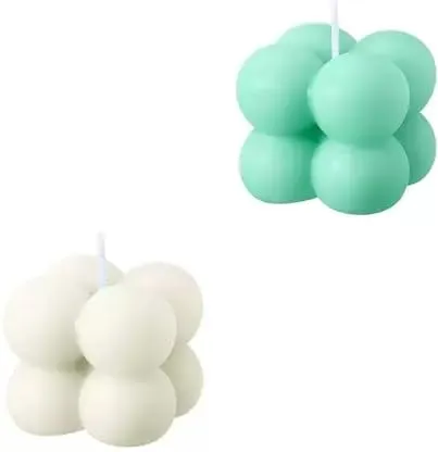 SS Enterprise Organic Soy Wax Bubble Candle for Home Decor | Scented Aromatic Fragrance Candles | Smoke-Free Pillar Candle