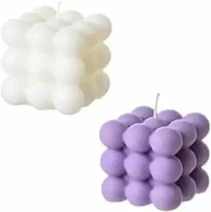 SS Enterprise Organic Soy Wax Bubble Candle for Home Decor | Scented Aromatic Fragrance Candles | Smoke-Free Pillar Candle