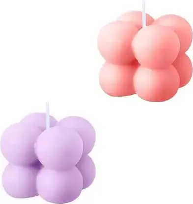 SS Enterprise Organic Soy Wax Bubble Candle for Home Decor | Scented Aromatic Fragrance Candles | Smoke-Free Pillar Candle