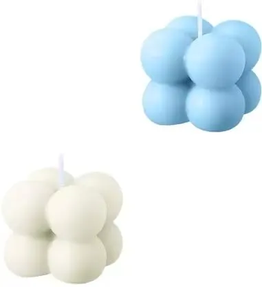 SS Enterprise Organic Soy Wax Bubble Candle for Home Decor | Scented Aromatic Fragrance Candles | Smoke-Free Pillar Candle