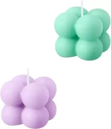 SS Enterprise Organic Soy Wax Bubble Candle for Home Decor | Scented Aromatic Fragrance Candles | Smoke-Free Pillar Candle