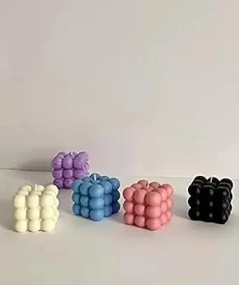 SS Enterprise Organic Soy Wax Bubble Candle for Home Decor | Scented Aromatic Fragrance Candles | Smoke-Free Pillar Candle