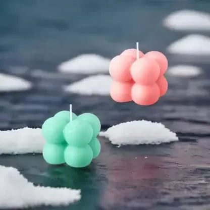 SS Enterprise Organic Soy Wax Bubble Candle for Home Decor | Scented Aromatic Fragrance Candles | Smoke-Free Pillar Candle