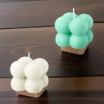 SS Enterprise Organic Soy Wax Bubble Candle for Home Decor | Scented Aromatic Fragrance Candles | Smoke-Free Pillar Candle