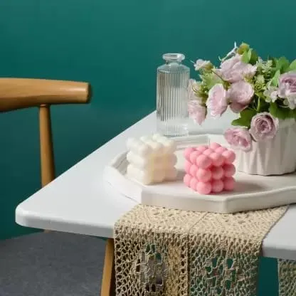 SS Enterprise Organic Soy Wax Bubble Candle for Home Decor | Scented Aromatic Fragrance Candles | Smoke-Free Pillar Candle