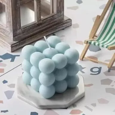 SS Enterprise Organic Soy Wax Bubble Candle for Home Decor | Scented Aromatic Fragrance Candles | Smoke-Free Pillar Candle