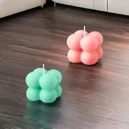 SS Enterprise Organic Soy Wax Bubble Candle for Home Decor | Scented Aromatic Fragrance Candles | Smoke-Free Pillar Candle