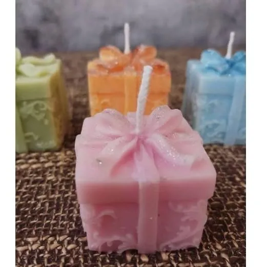 SS Enterprise Organic Soy Wax Gift Shape Candle for Home Decor | Scented Aromatic Fragrance Candles | Smoke-Free Pillar Candles