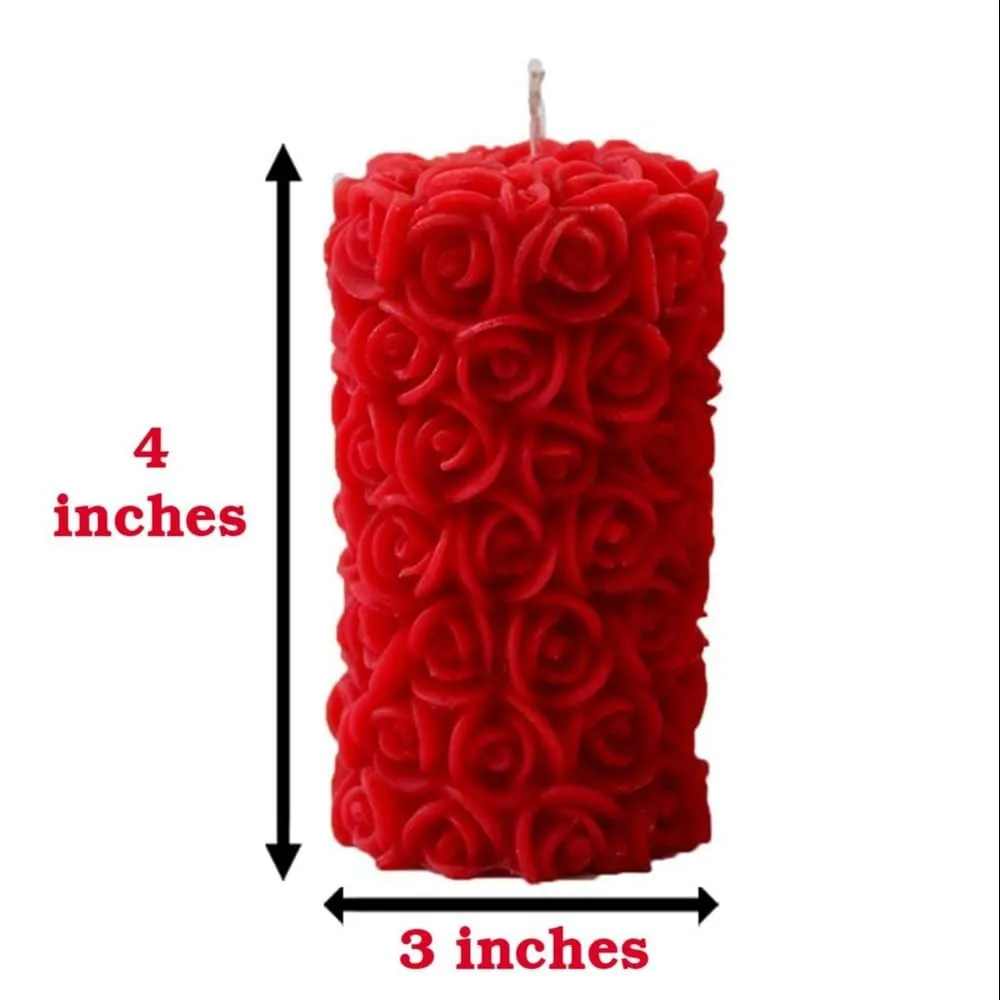 Rose Flower Shape Candle for Home Decor | Romantic Fragrance Candles | Smoke-Free Pillar Candle | Romantic Night