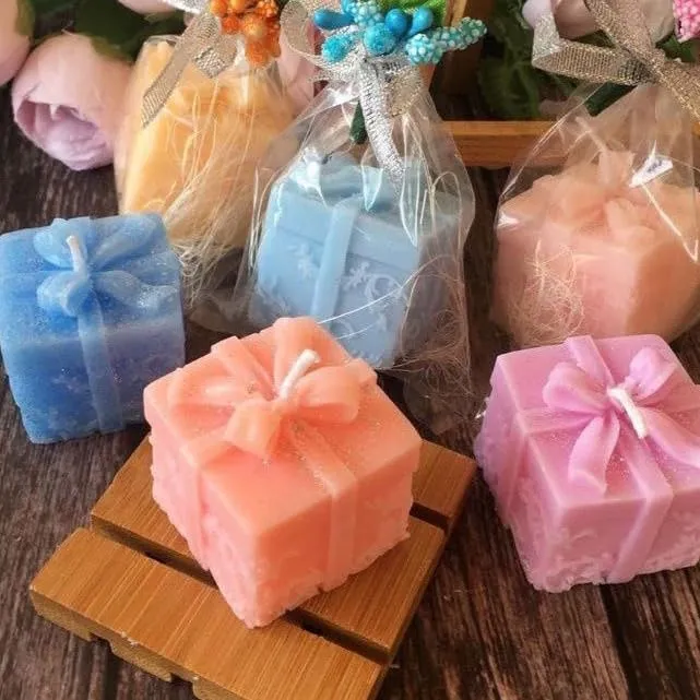 SS Enterprise Organic Soy Wax Gift Shape Candle for Home Decor | Scented Aromatic Fragrance Candles | Smoke-Free Pillar Candles