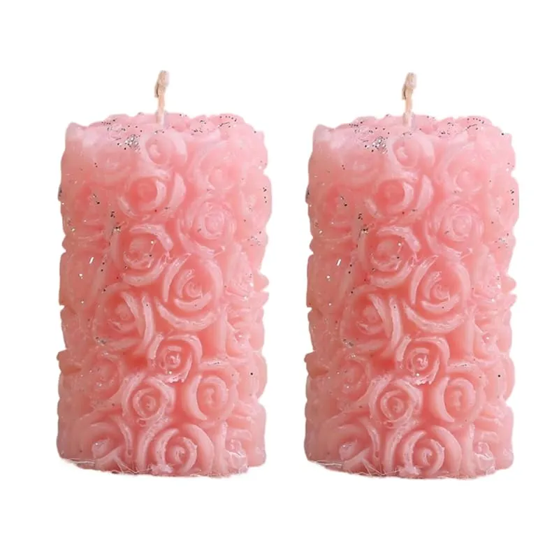 Rose Flower Shape Candle for Home Decor | Romantic Fragrance Candles | Smoke-Free Pillar Candle | Romantic Night