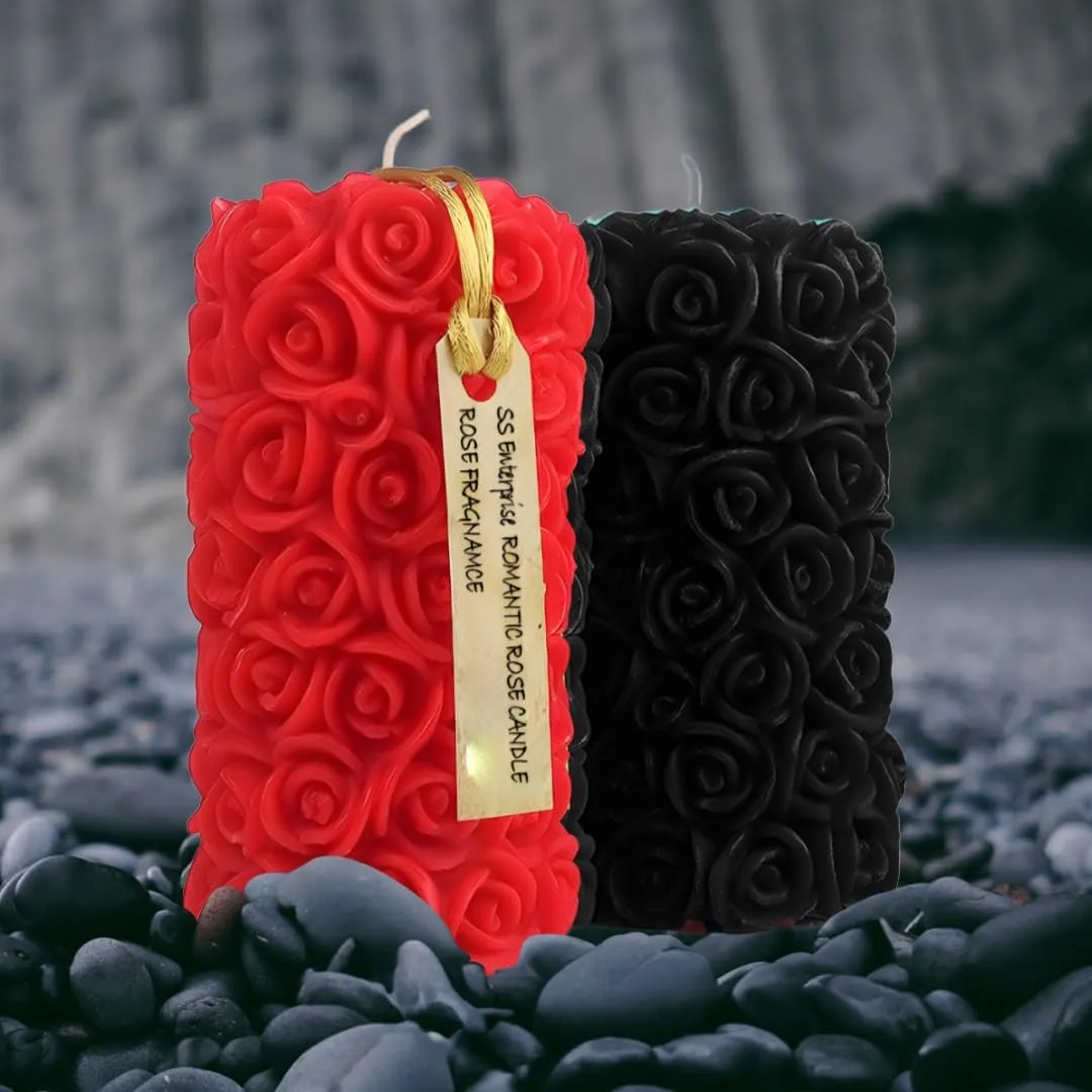Rose Flower Shape Candle for Home Decor | Romantic Fragrance Candles | Smoke-Free Pillar Candle | Romantic Night