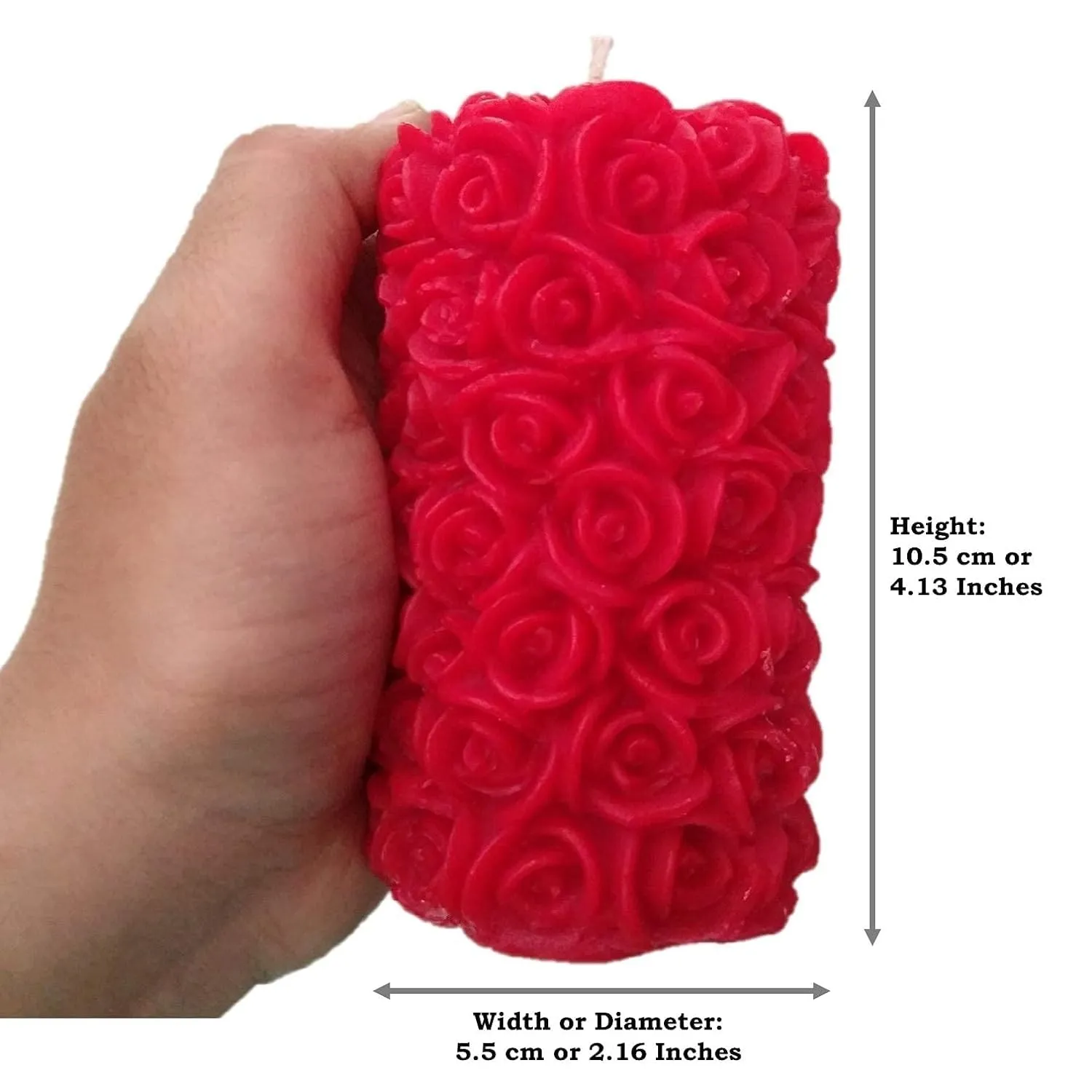 Rose Shaped Fragrance Candles for Home Decor, Smoke-Free, Romantic Night Pillar Candles, Pack of 2 Candle