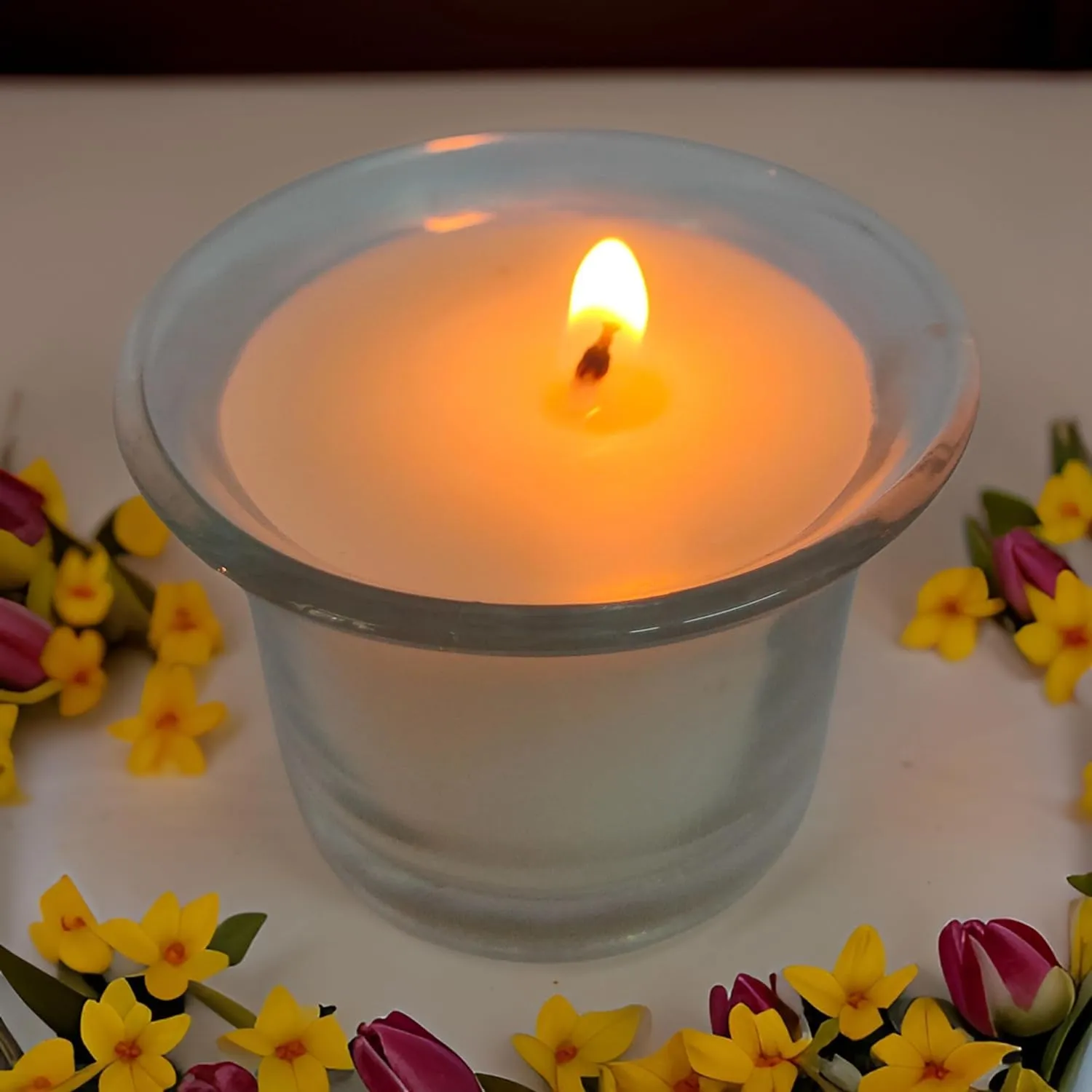 SS Enterprise Organic SOYA Wax Candles for Home Decor, Diwali, Valentine's Day, 44 Hours Burn Time, Set of 5, Stainless Steel Jars