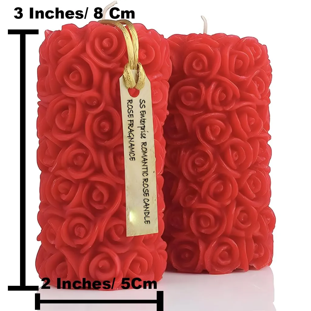 Rose Flower Shape Candle for Home Decor | Romantic Fragrance Candles | Smoke-Free Pillar Candle | Romantic Night