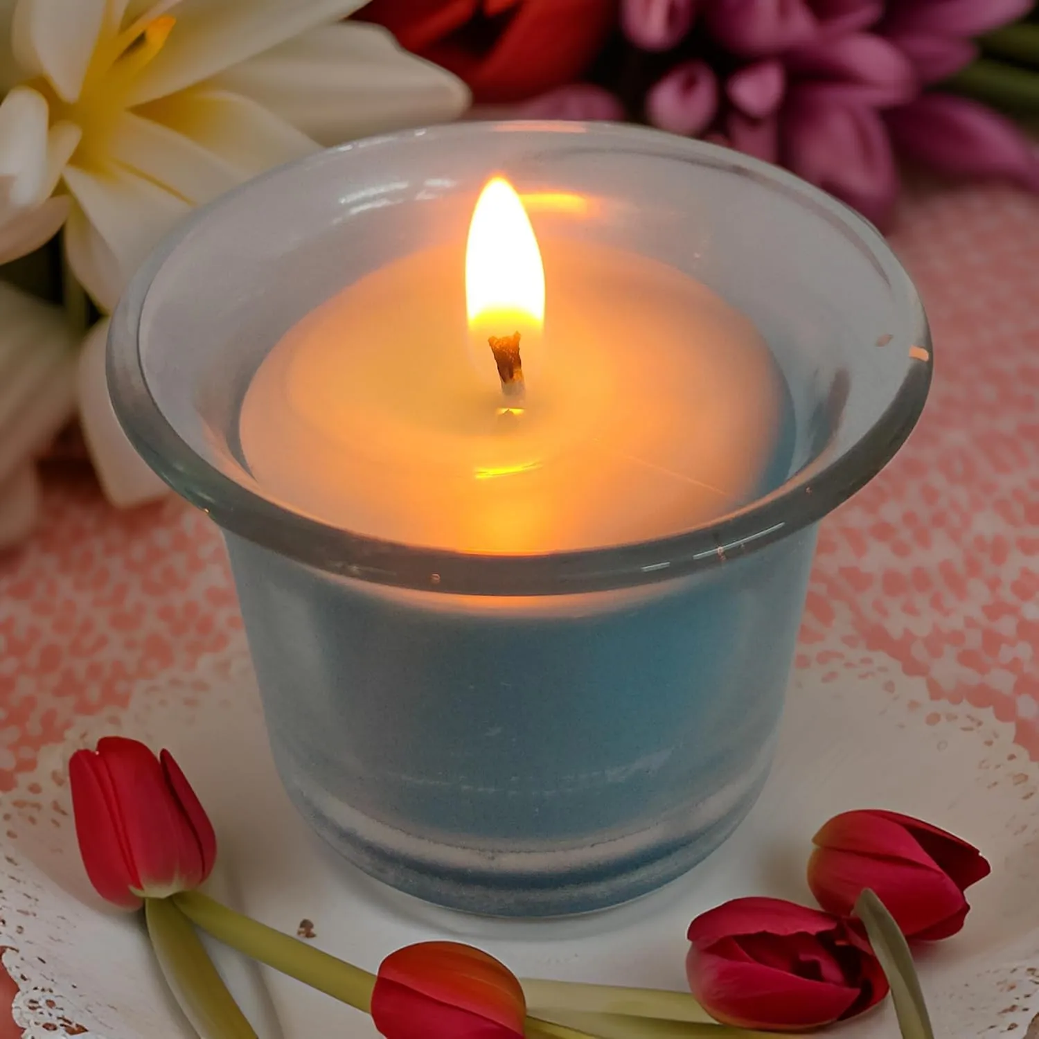 SS Enterprise Jar Candle for Home Decorationa | Diwali Candle | Valaentine Day Decoration Candle | Organic SOYA Wax Candle | 44 Hrs Burn Time Pack of 5