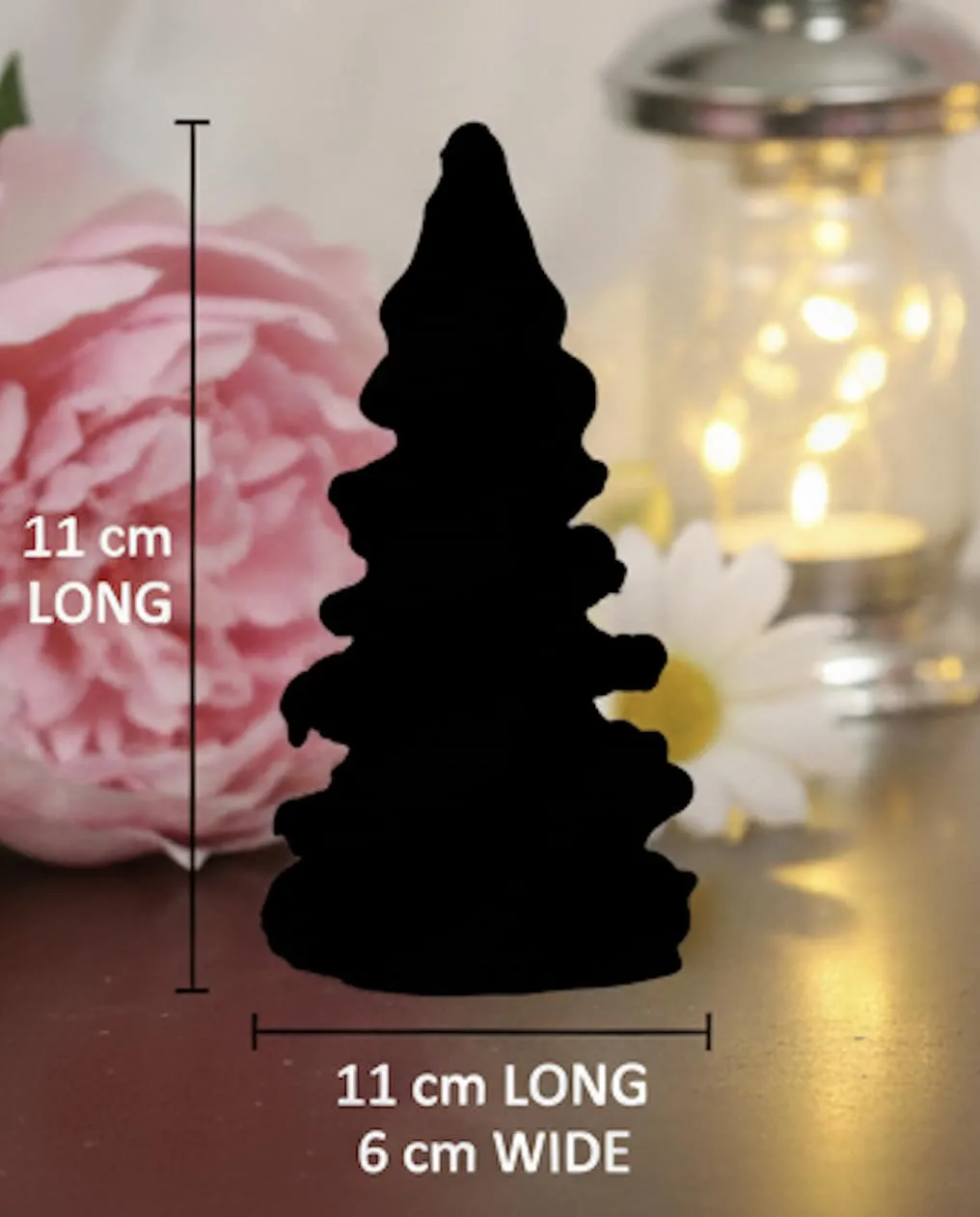 SS Enterprise Organic Soy Wax Christmas Tree Piller Candle for Decor | Christmas Tree Shaped Scented Aromatic Fragrance Candles | Smoke-Free Candle | Xmas Decoration Accessories