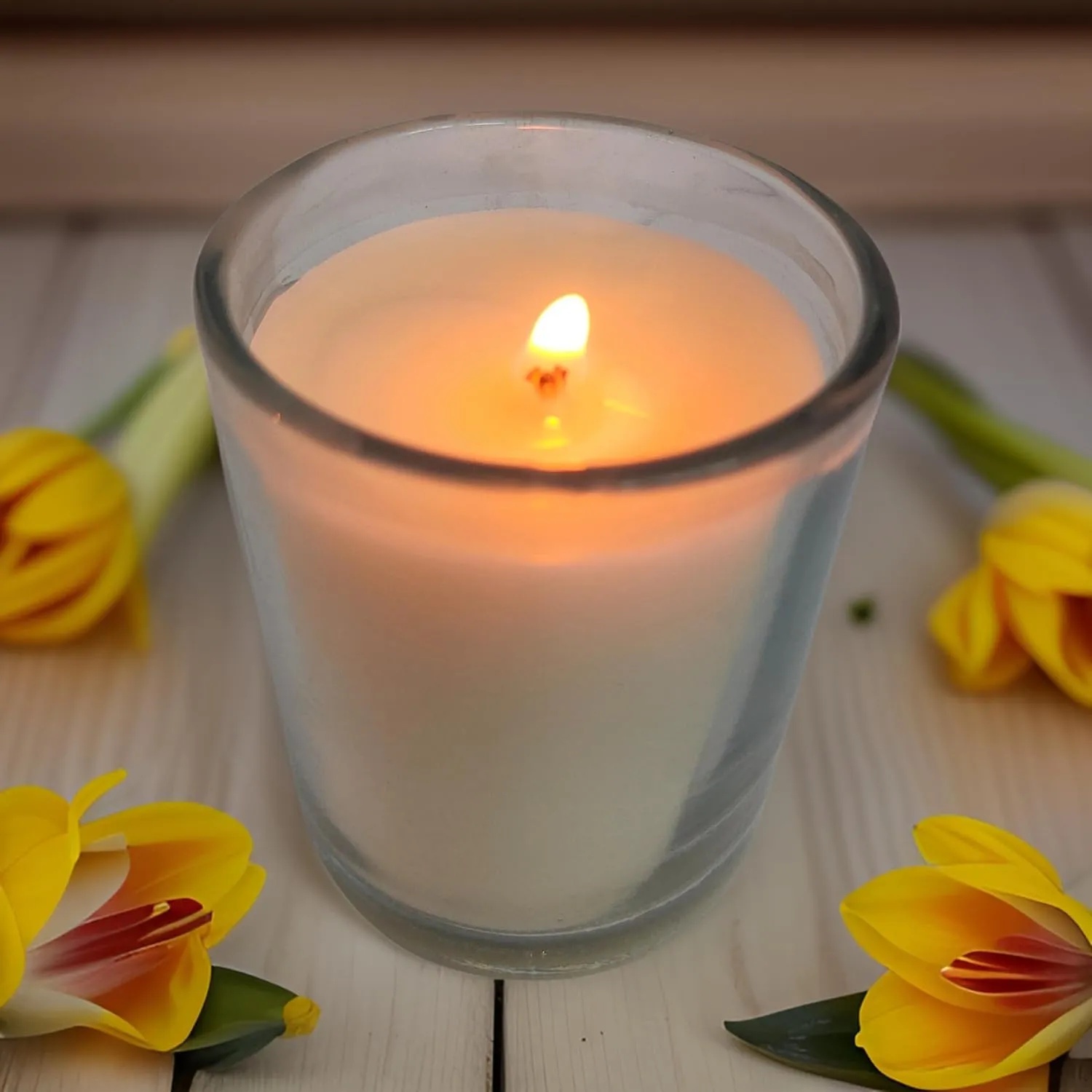 SS Enterprise Organic SOYA Wax Candles for Home Decor, Diwali, Valentine's Day, 44 Hours Burn Time, Set of 5, Stainless Steel Jars