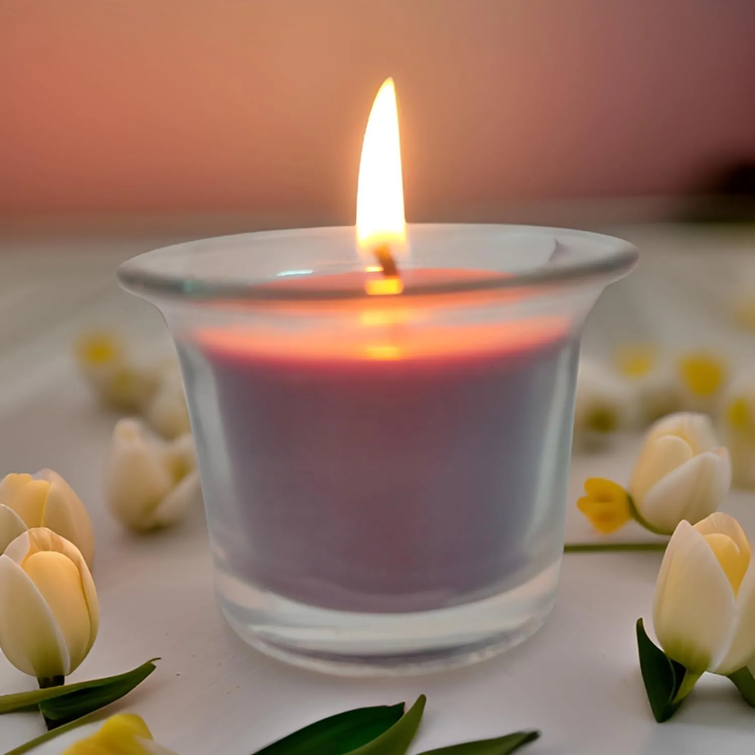 SS Enterprise Organic SOYA Wax Candles for Home Decor, Diwali, Valentine's Day, 44 Hours Burn Time, Set of 5, Stainless Steel Jars