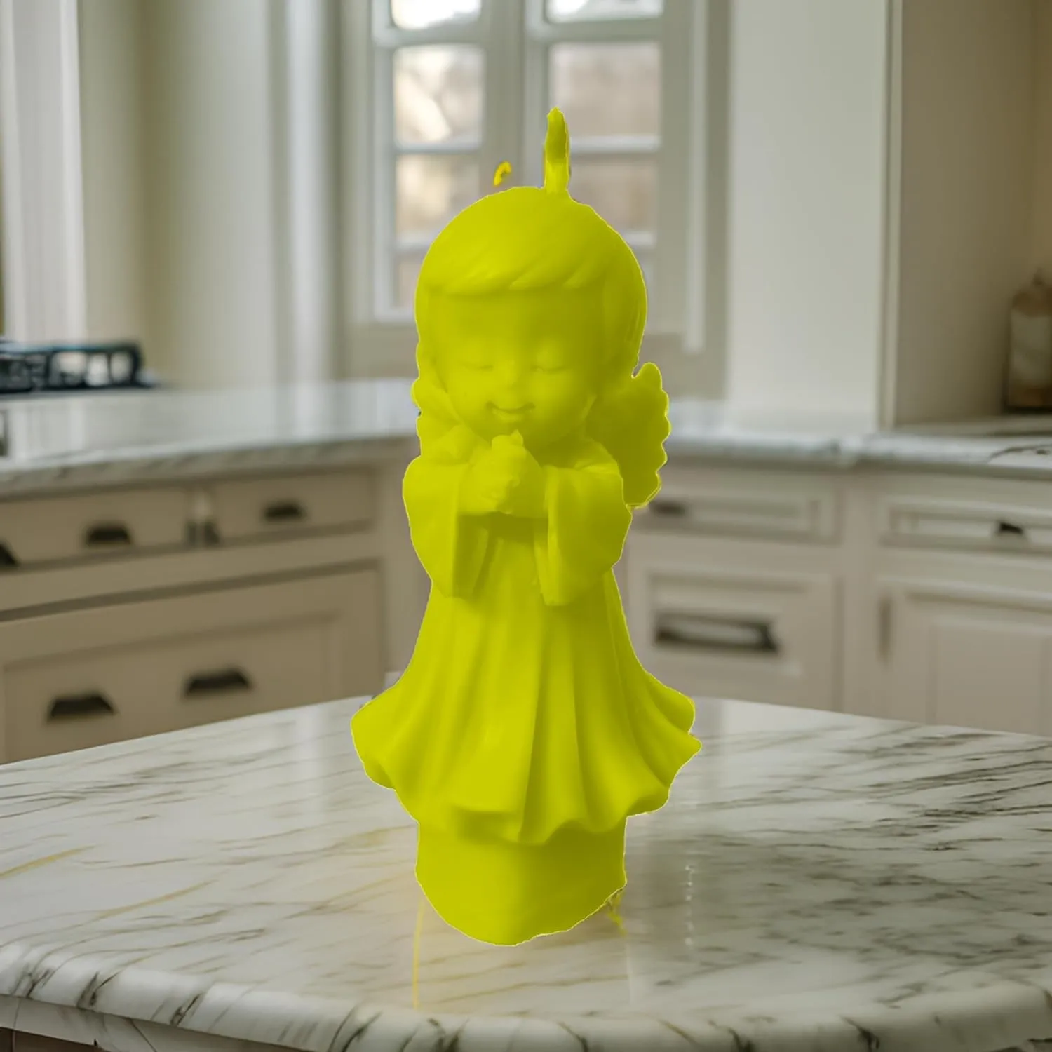 SS Enterprise Angel Candle, Romantic Night Home Decor, Giftable, Set of 1, Yellow Liquid Silicone Mold