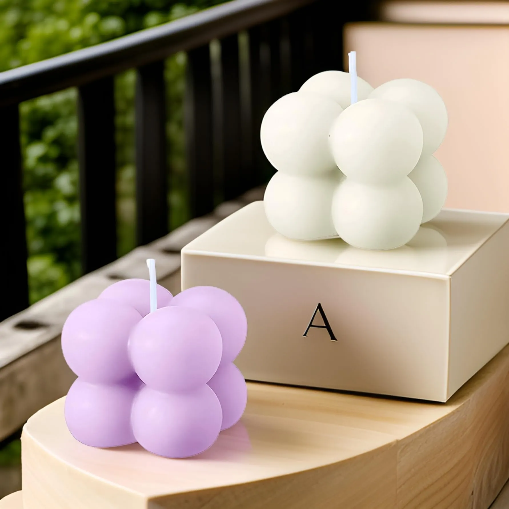 SS Enterprise Organic Soy Wax Bubble Candle for Home Decor | Scented Aromatic Fragrance Candles | Smoke-Free Pillar Candle