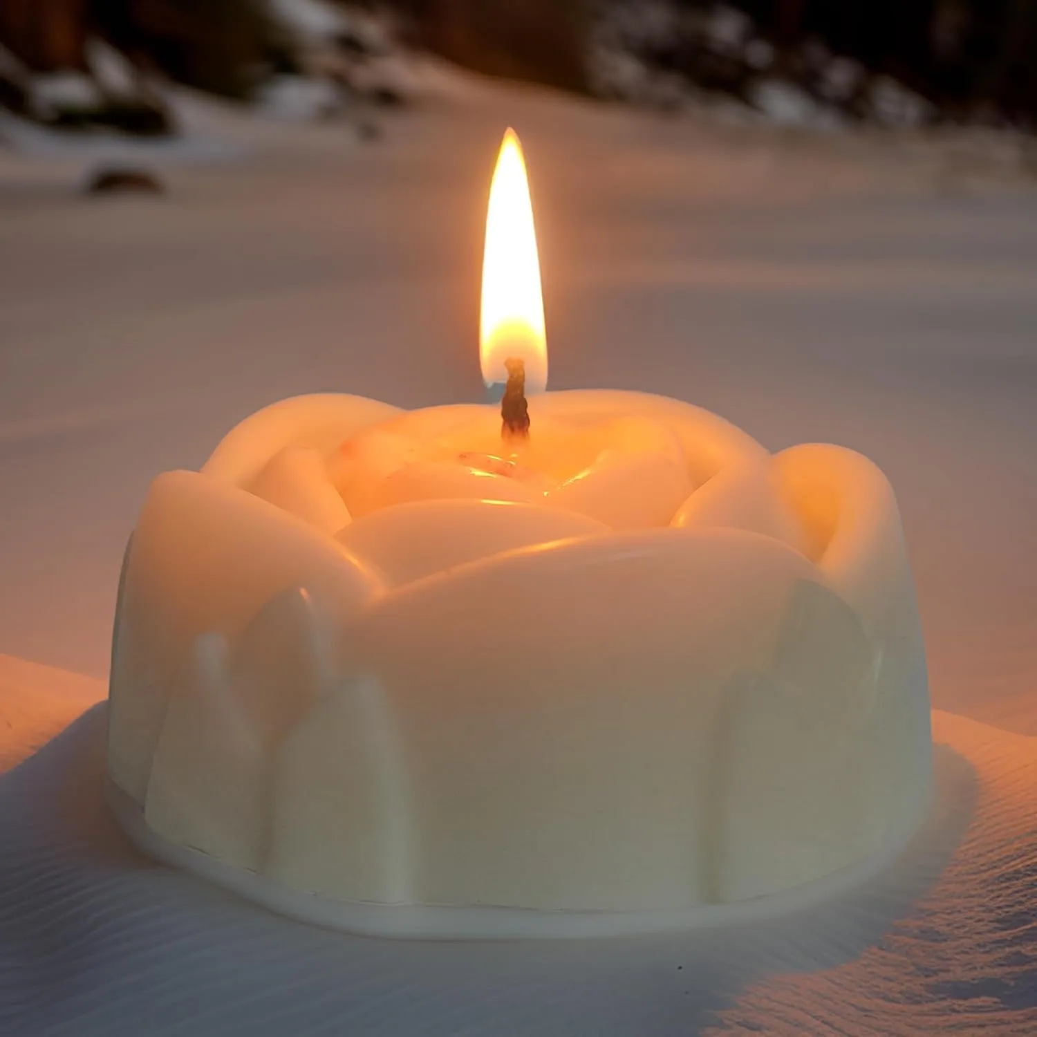 SS Enterprise Rose Shaped Soy Wax Organic Floating Tea Light Candles, Diwali Decoration, Christmas Festivals, Small Size