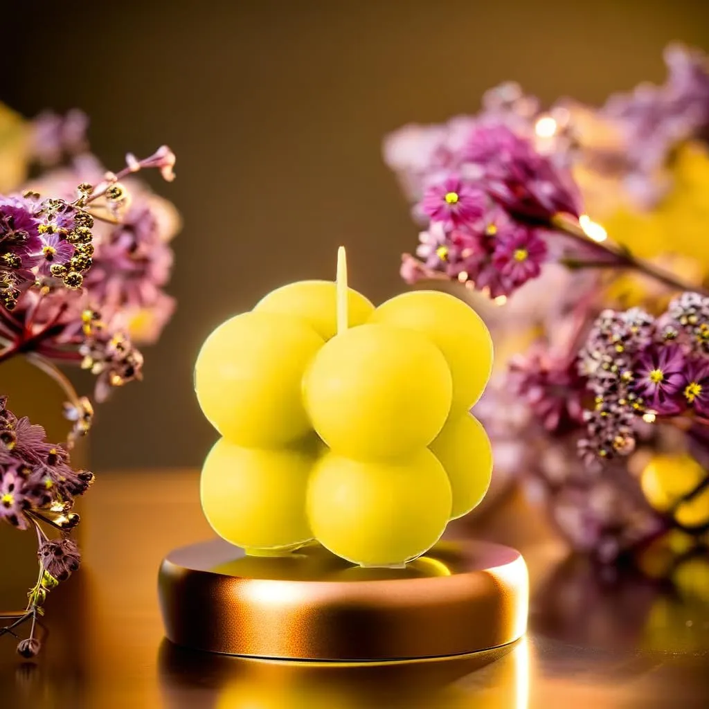 SS Enterprise Organic Soy Wax Bubble Candles, Scented Aromatic Fragrance, Smoke-Free Pillar Candles, for Home Decor, Weddings, Birthdays, Housewarming, Baby Showers, Anniversaries