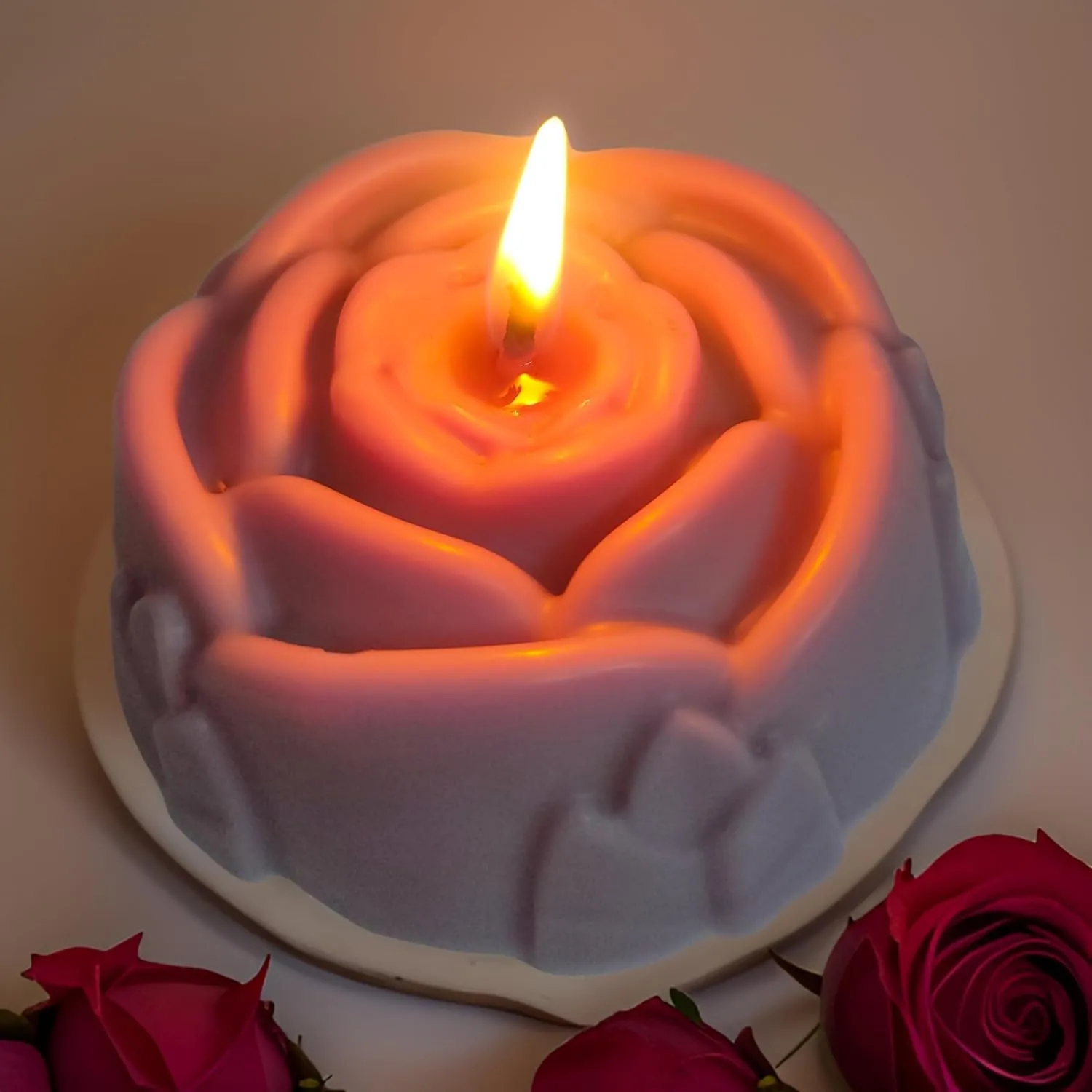 SS enterprise Scented Soy Wax Organic Candles Home Wax Scented Candle Decoration Candles Gift for Home Decor-Fabulous Day, White Rose Charming