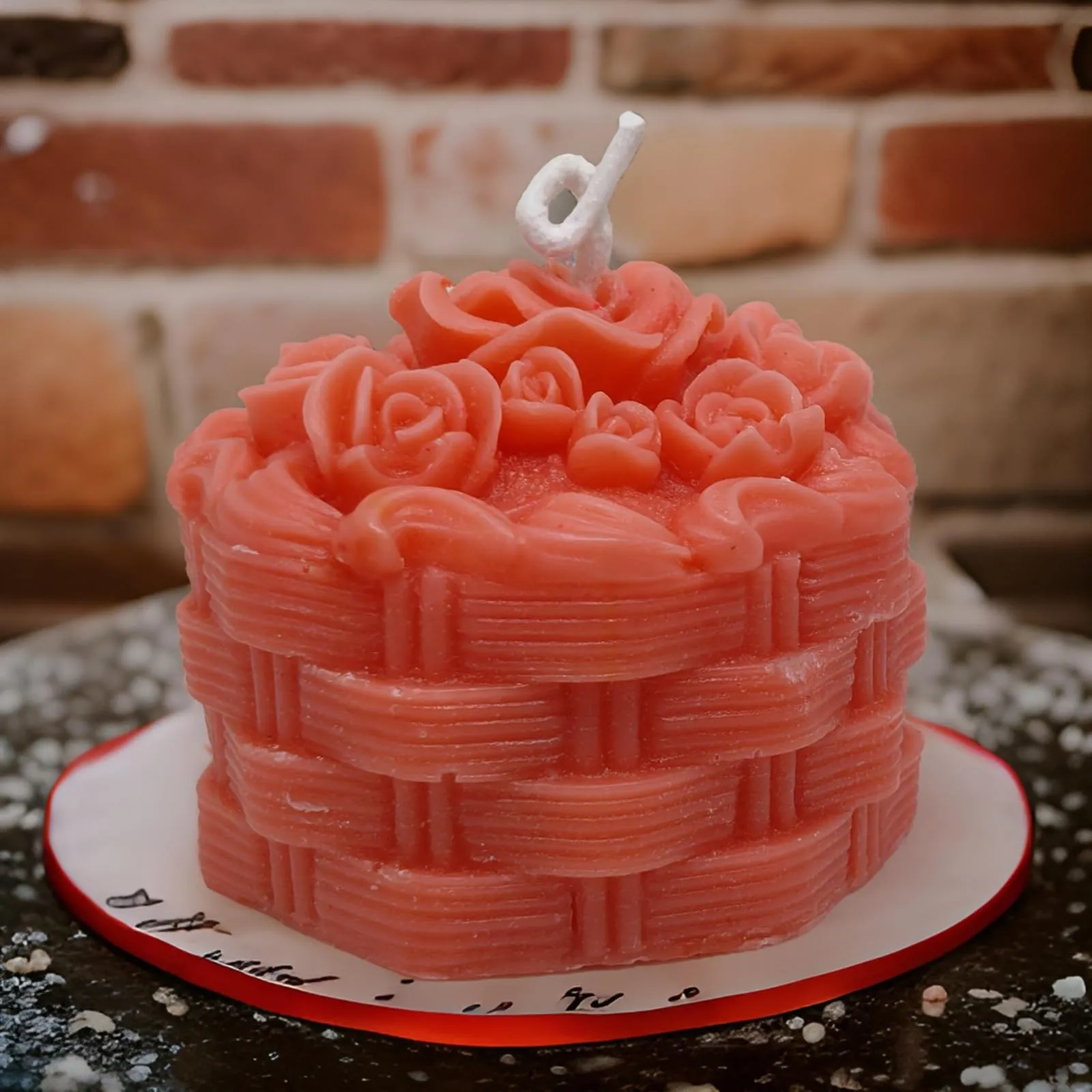 SS ENTERPRISE Decorative Large Rose Scented Candle | Diwali Rose Basket Candle | SOYA Wax | Scented Candle