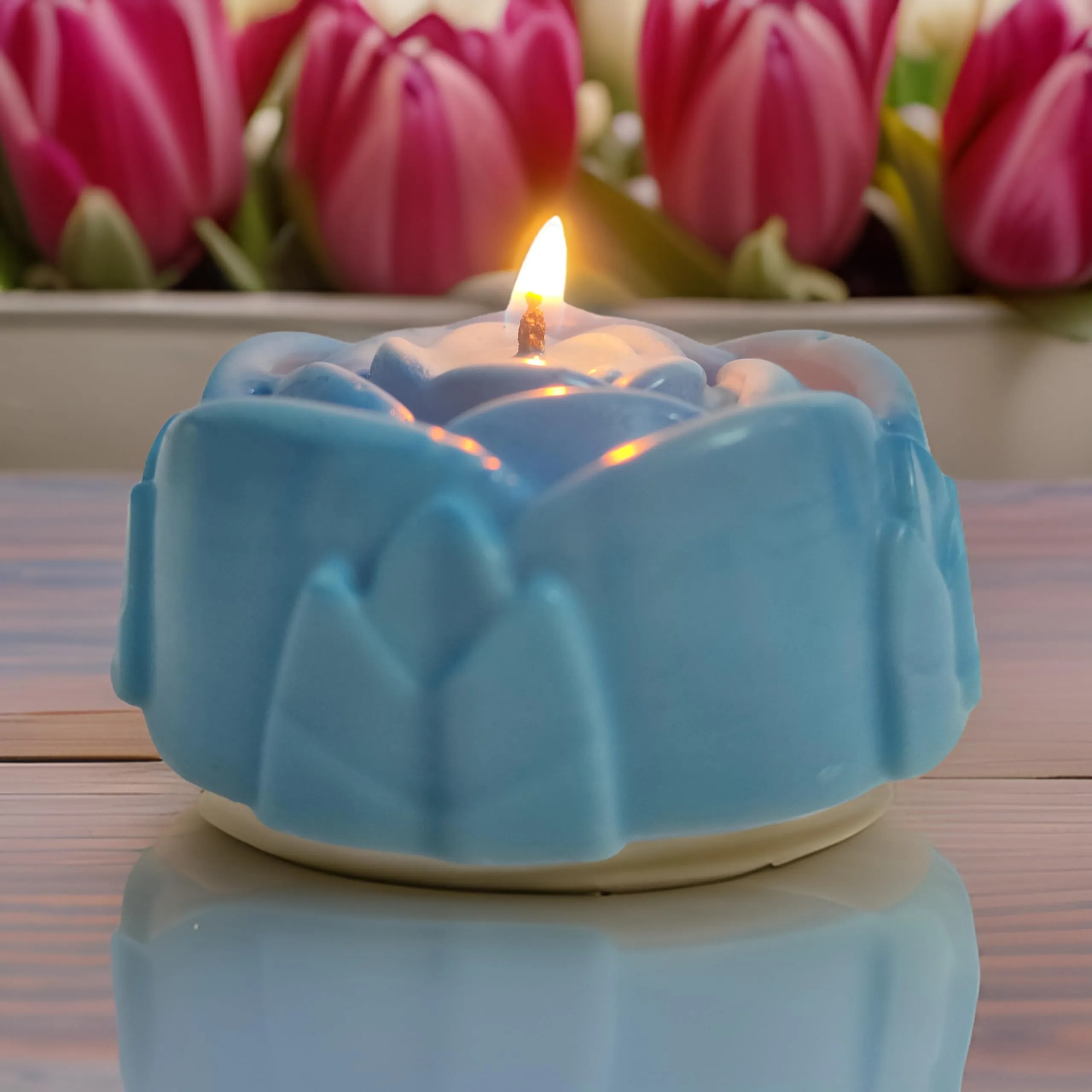 Rose Fragrance Pillar Soy Wax Organic Candles| Rose Shape Scented Candles Perfect for Home Decor,Birthday,Wedding| Smokeless