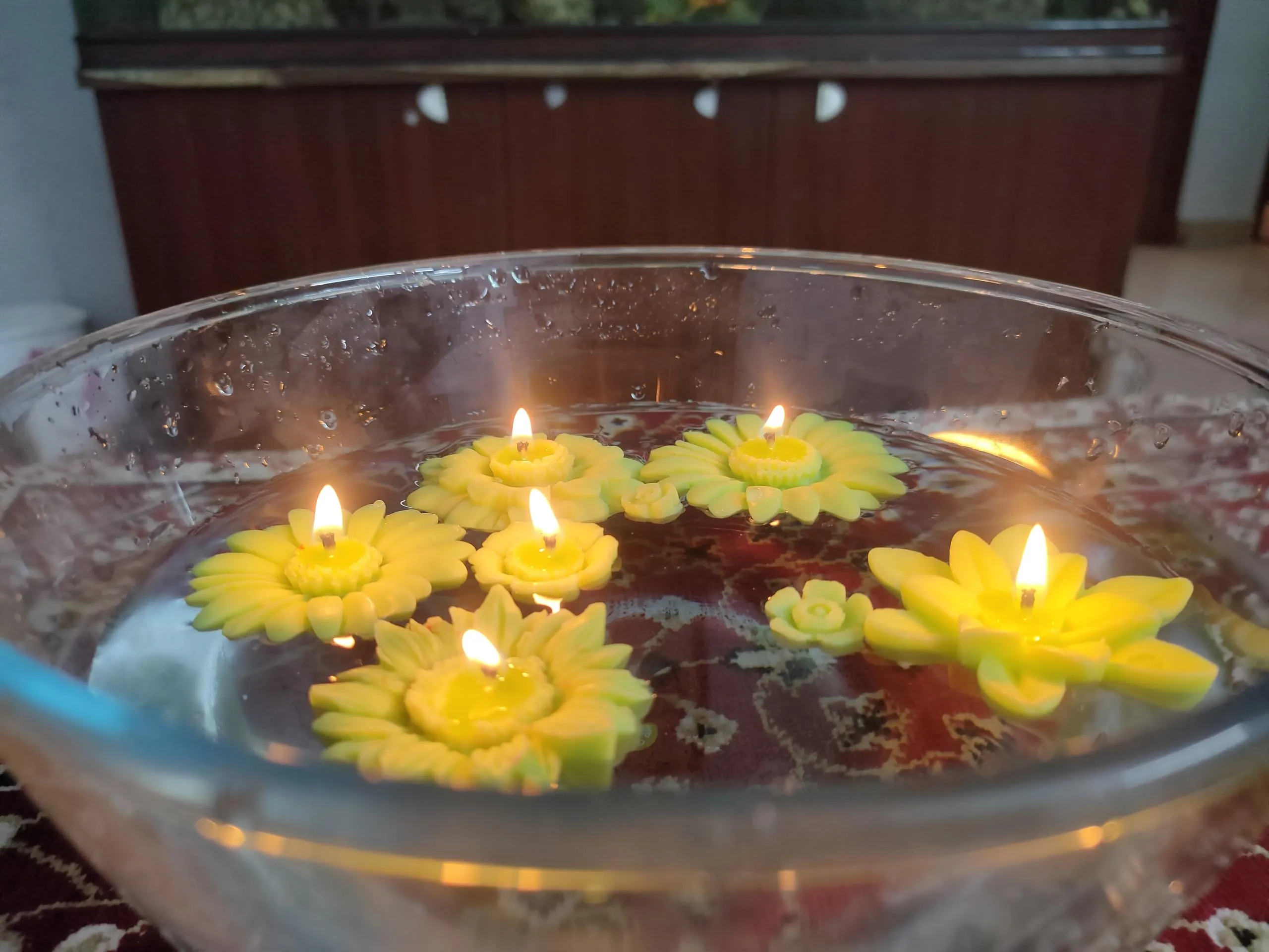 Floating Candle Set of 6 Candle | Diwali Candle SOYA Wax Candle | Organic Candle |