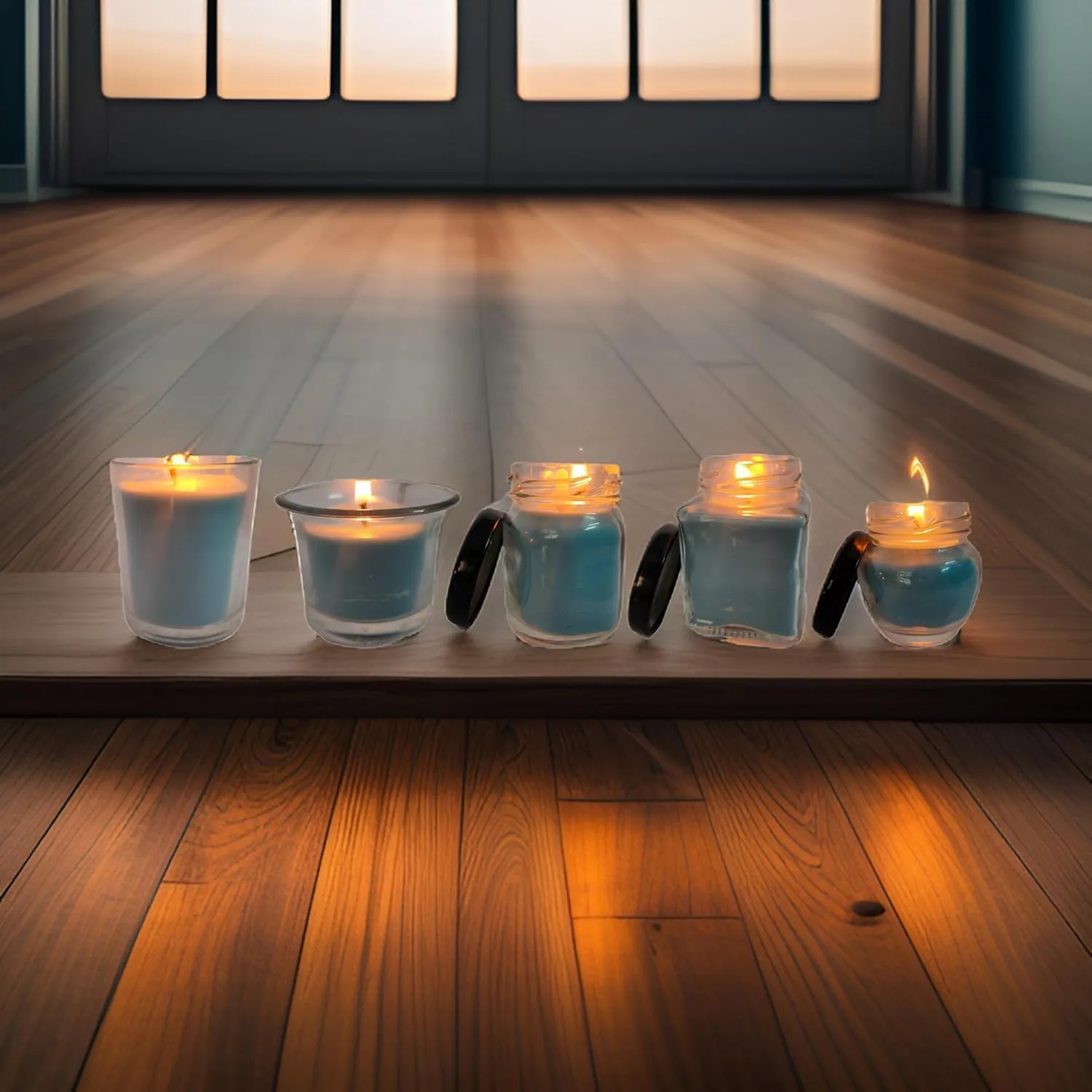 SS Enterprise Jar Candle for Home Decorationa | Diwali Candle | Valaentine Day Decoration Candle | Organic SOYA Wax Candle | 44 Hrs Burn Time Pack of 5