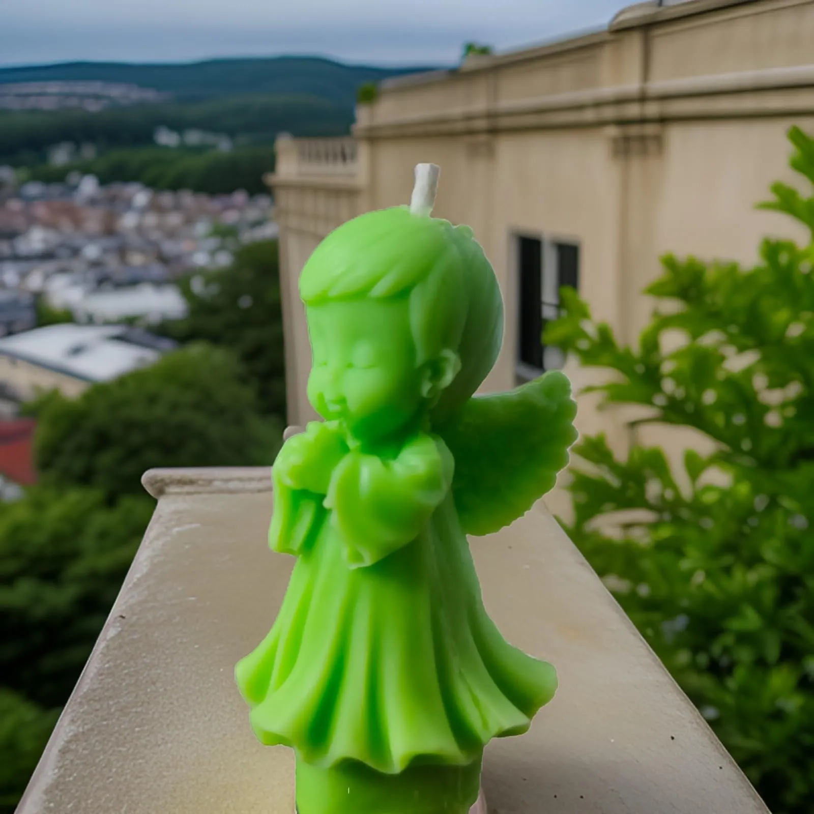 SS Enterprise Organic Soy Wax Angel Candle, Romantic Night, Home Decor Candle, giftable | Smoke-Free Pillar| Set of 1 |