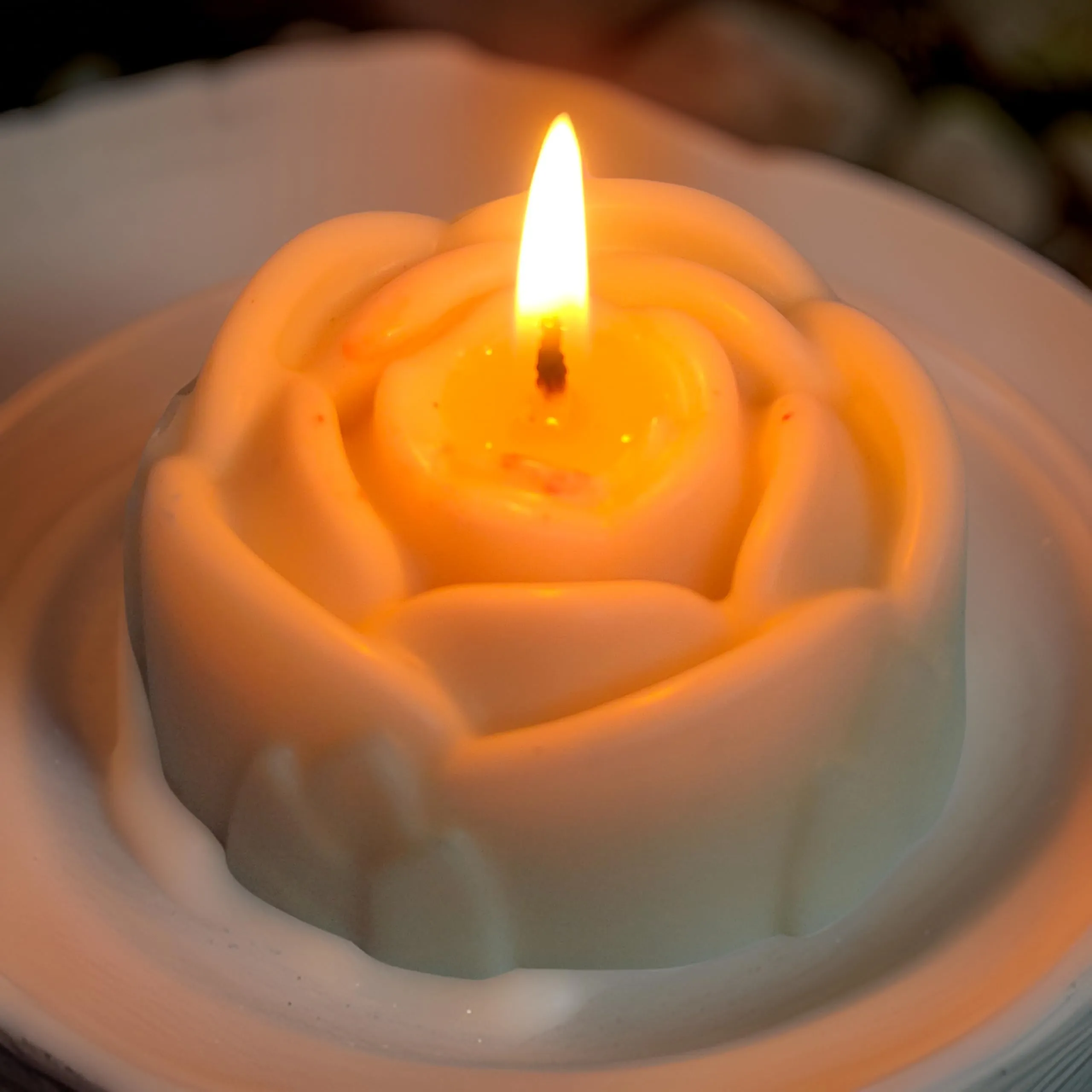 Rose Fragrance Pillar Soy Wax Organic Candles| Rose Shape Scented Candles Perfect for Home Decor,Birthday,Wedding| Smokeless