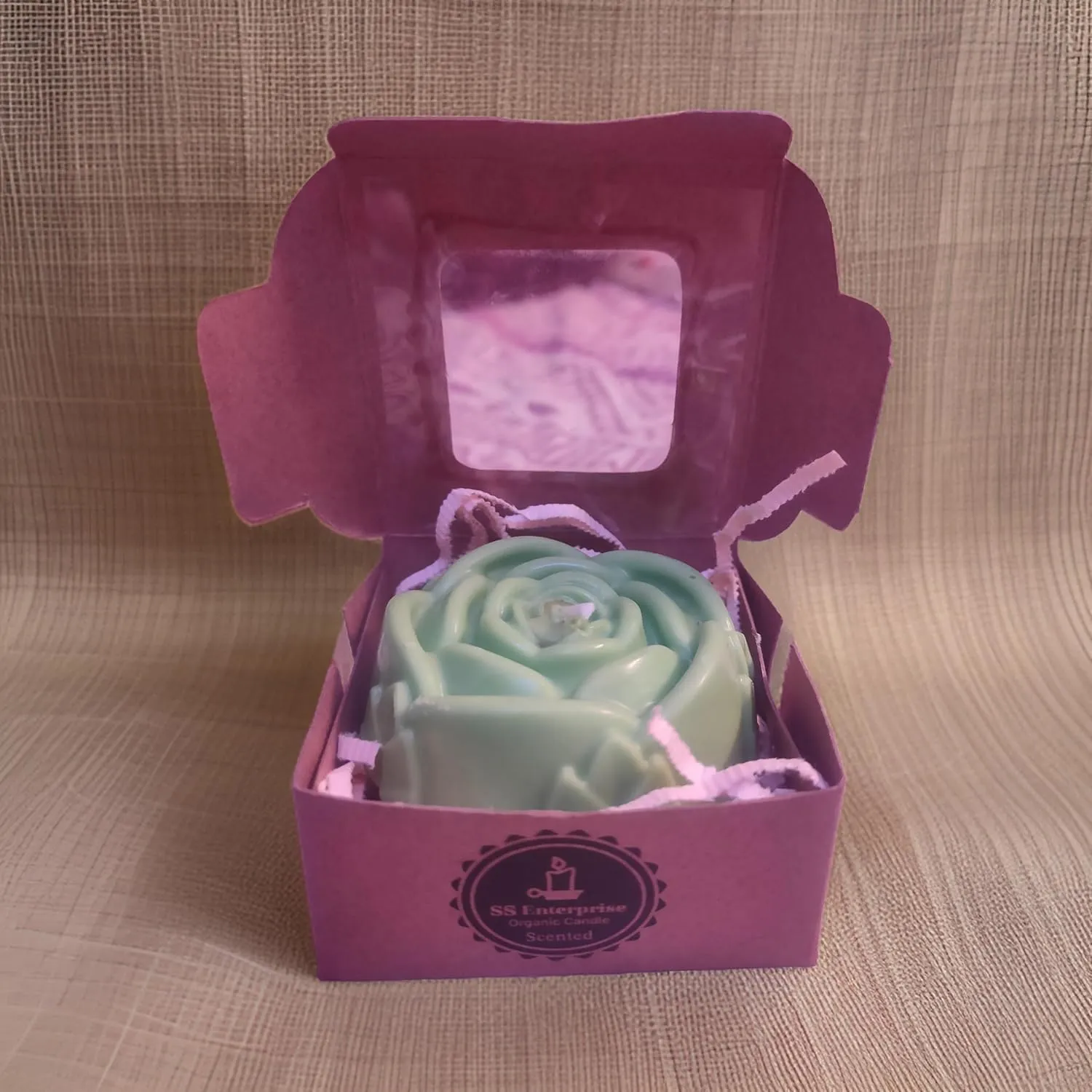 Rose Shaped Fragrance Candles for Home Decor, Smoke-Free, Romantic Night Pillar Candles, Pack of