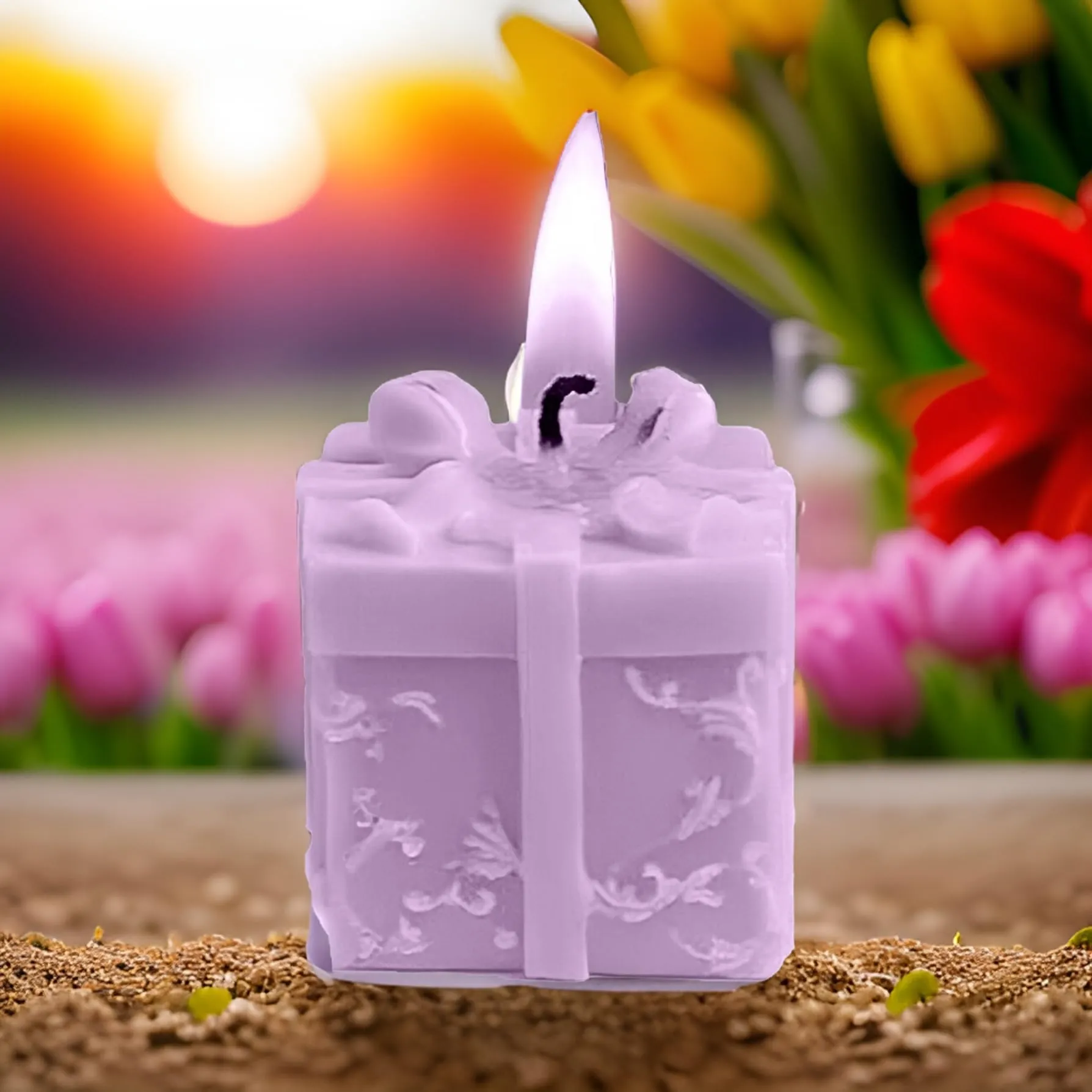 SS Enterprise Organic Soy Wax Gift Shape Candle for Home Decor | Scented Aromatic Fragrance Candles | Smoke-Free Pillar Candles