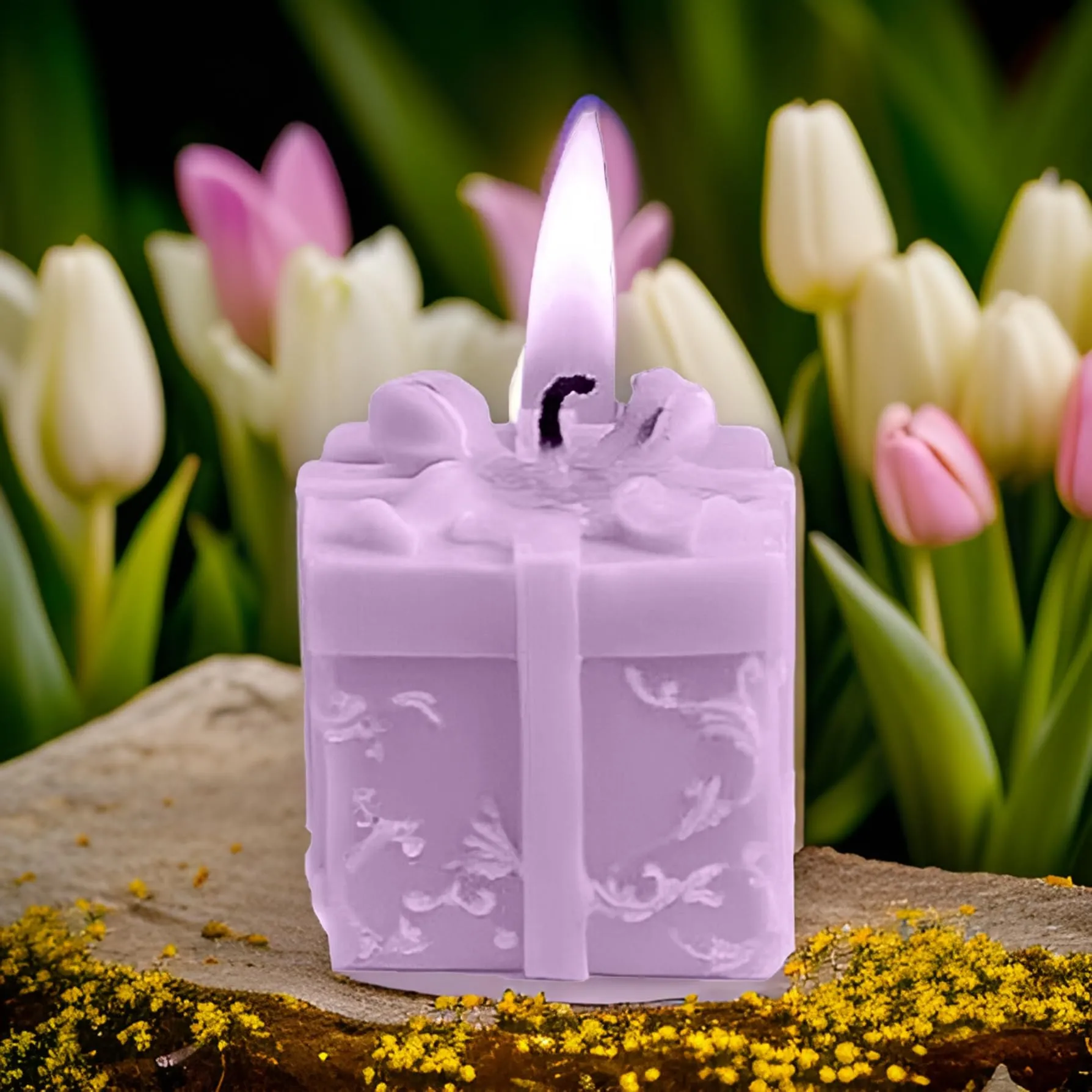 SS Enterprise Organic Soy Wax Gift Shape Candle for Home Decor | Scented Aromatic Fragrance Candles | Smoke-Free Pillar Candles