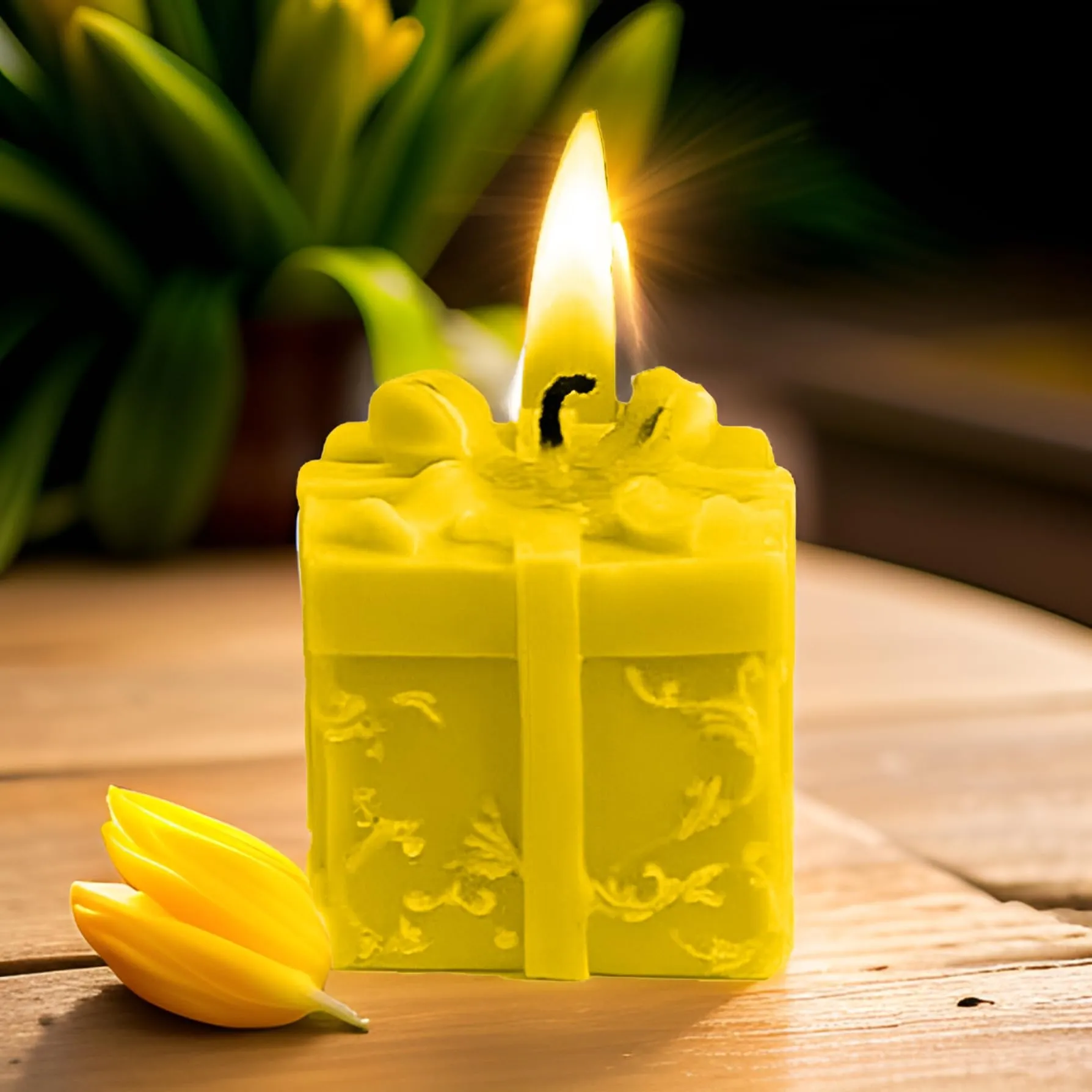 SS Enterprise Organic Soy Wax Gift Shape Candle for Home Decor | Scented Aromatic Fragrance Candles | Smoke-Free Pillar Candles