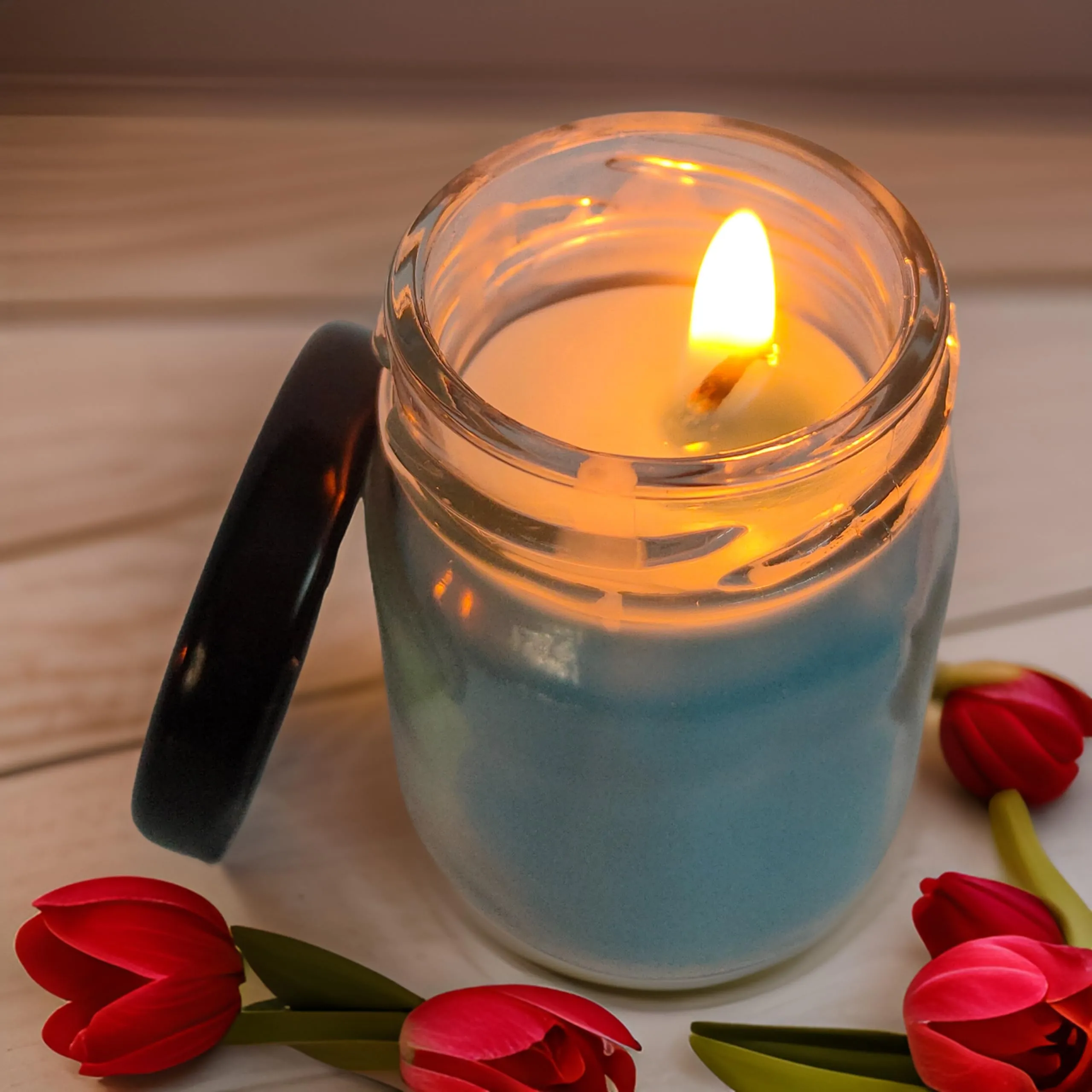 Jar Candle for Home Decorationa | Diwali Candle | Valaentine Day Decoration Candle | Organic SOYA Wax Candle | 44 Hrs Burn Time