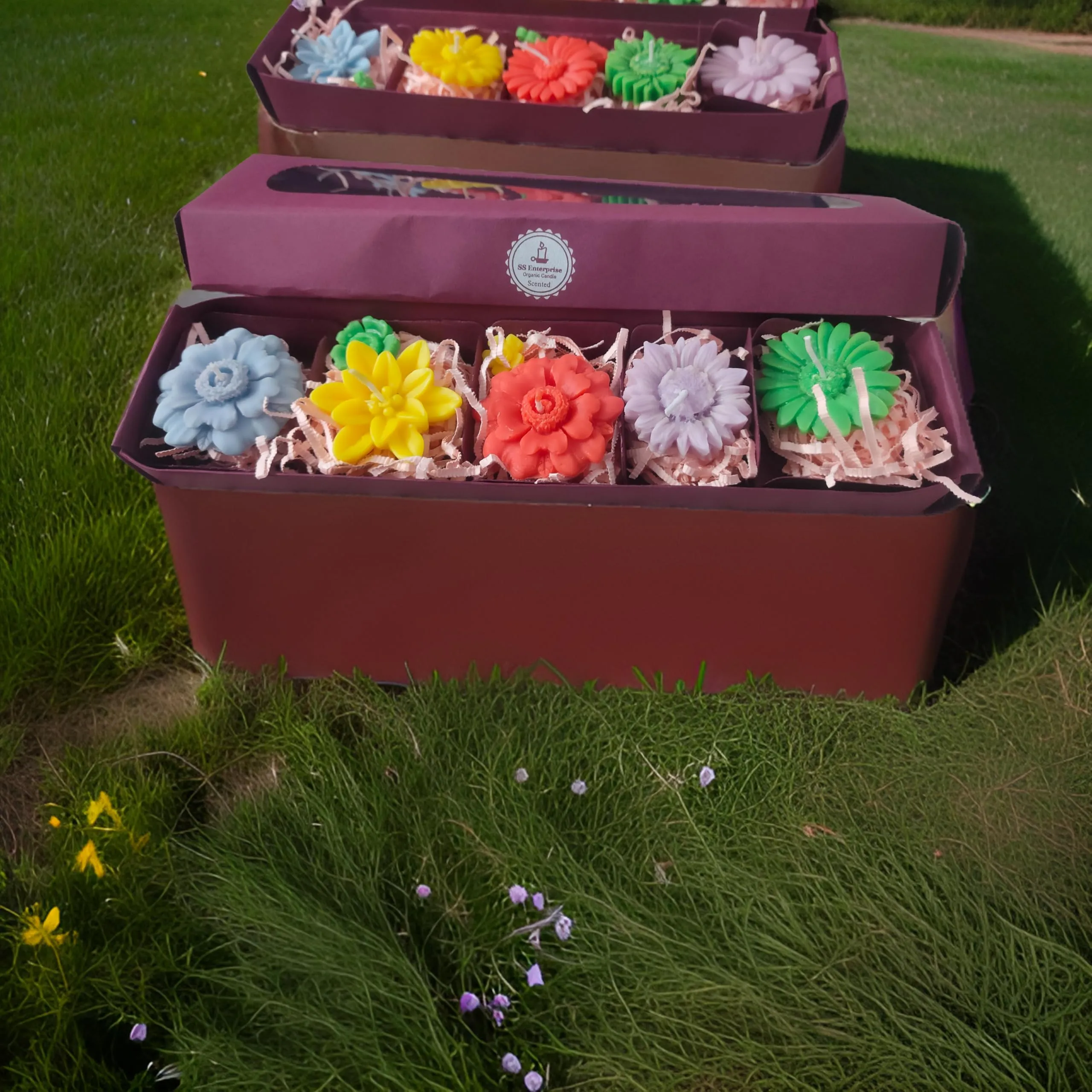 SS Enterprise Floating Candle, SOYA Wax Candles, Organic Candles, Diwali Candles Set of 6