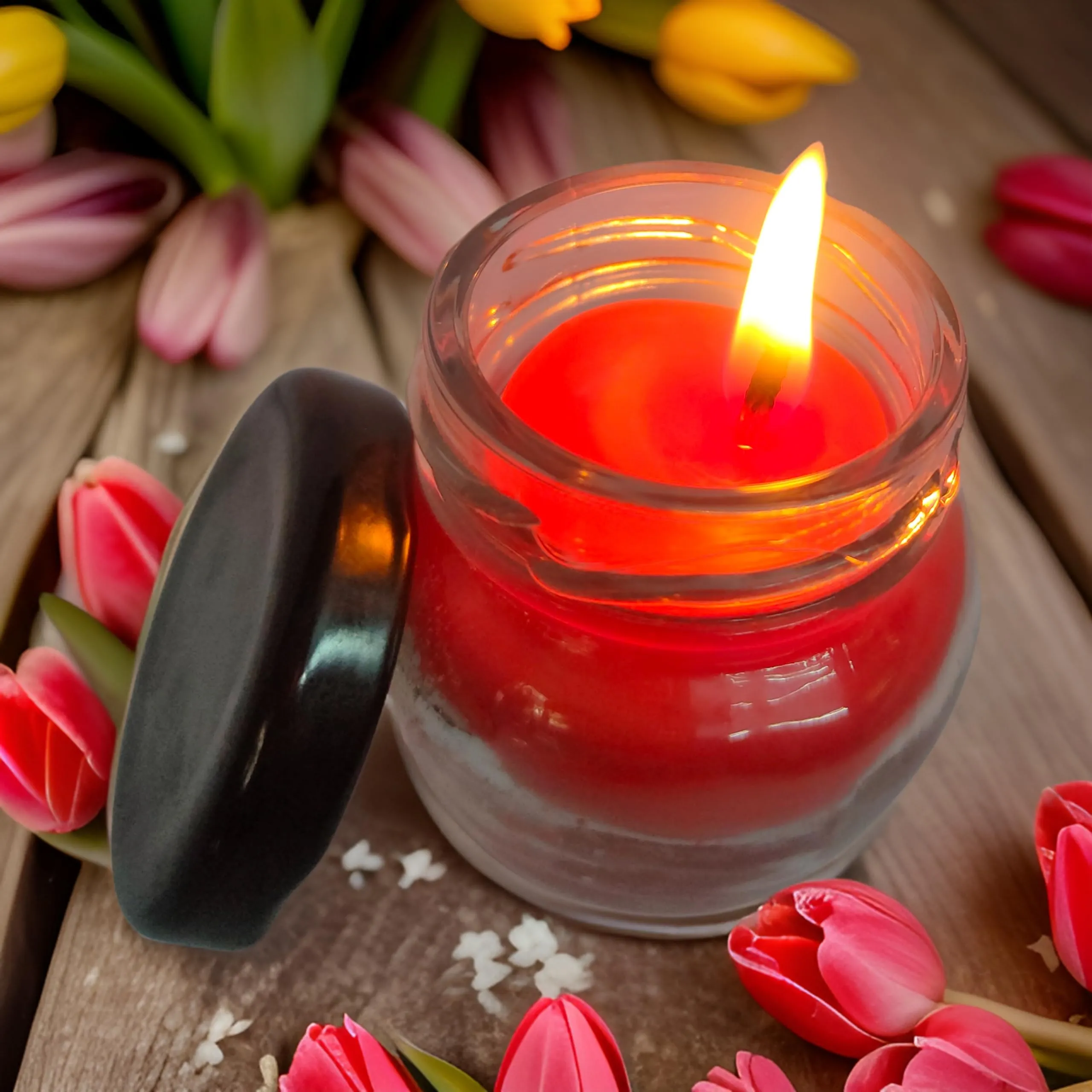 Jar Candle for Home Decorationa | Diwali Candle | Valaentine Day Decoration Candle | Organic SOYA Wax Candle | 44 Hrs Burn Time