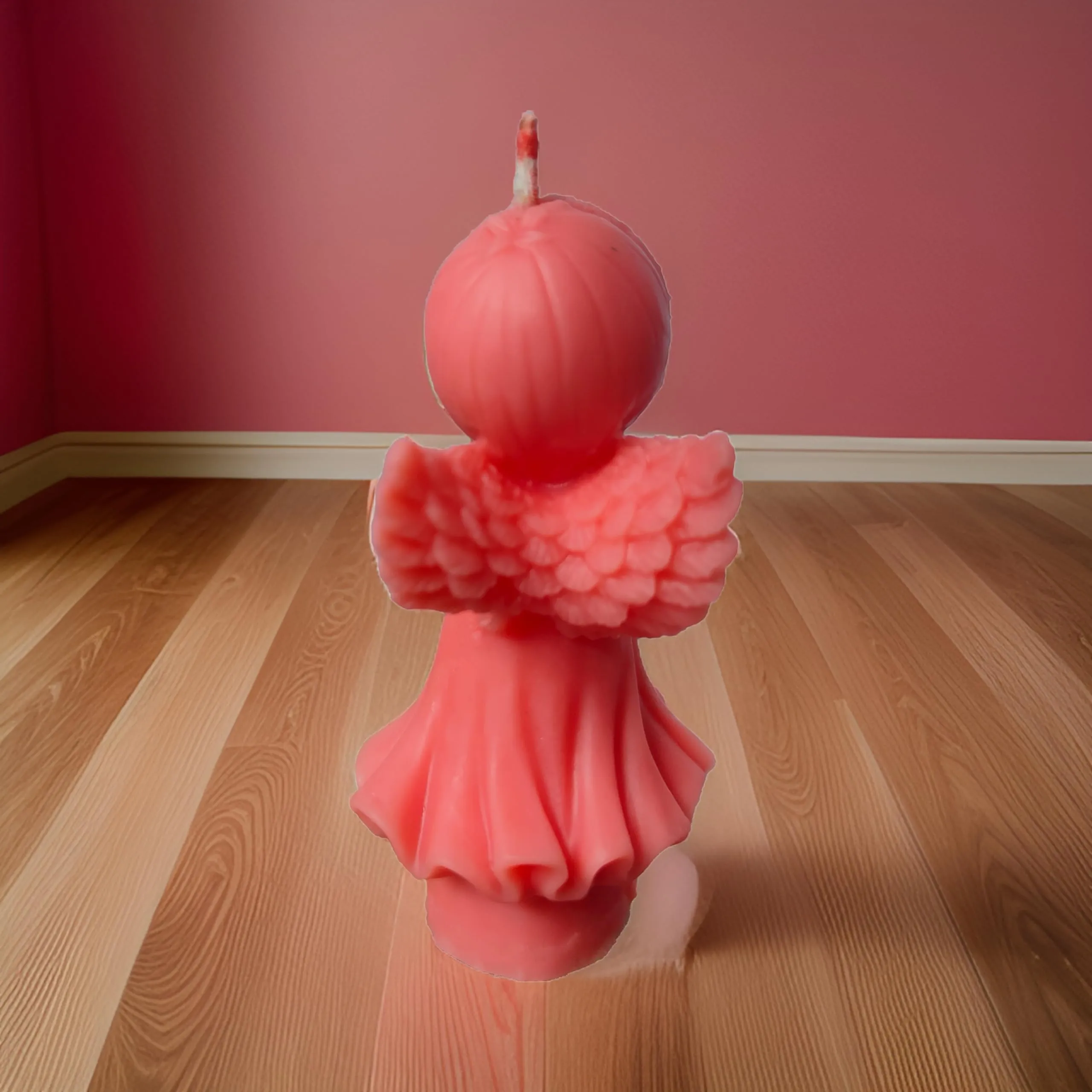 SS Enterprise Organic Soy Wax Angel Candle, Romantic Night, Home Decor Candle, giftable | Smoke-Free Pillar| Set of 1 |