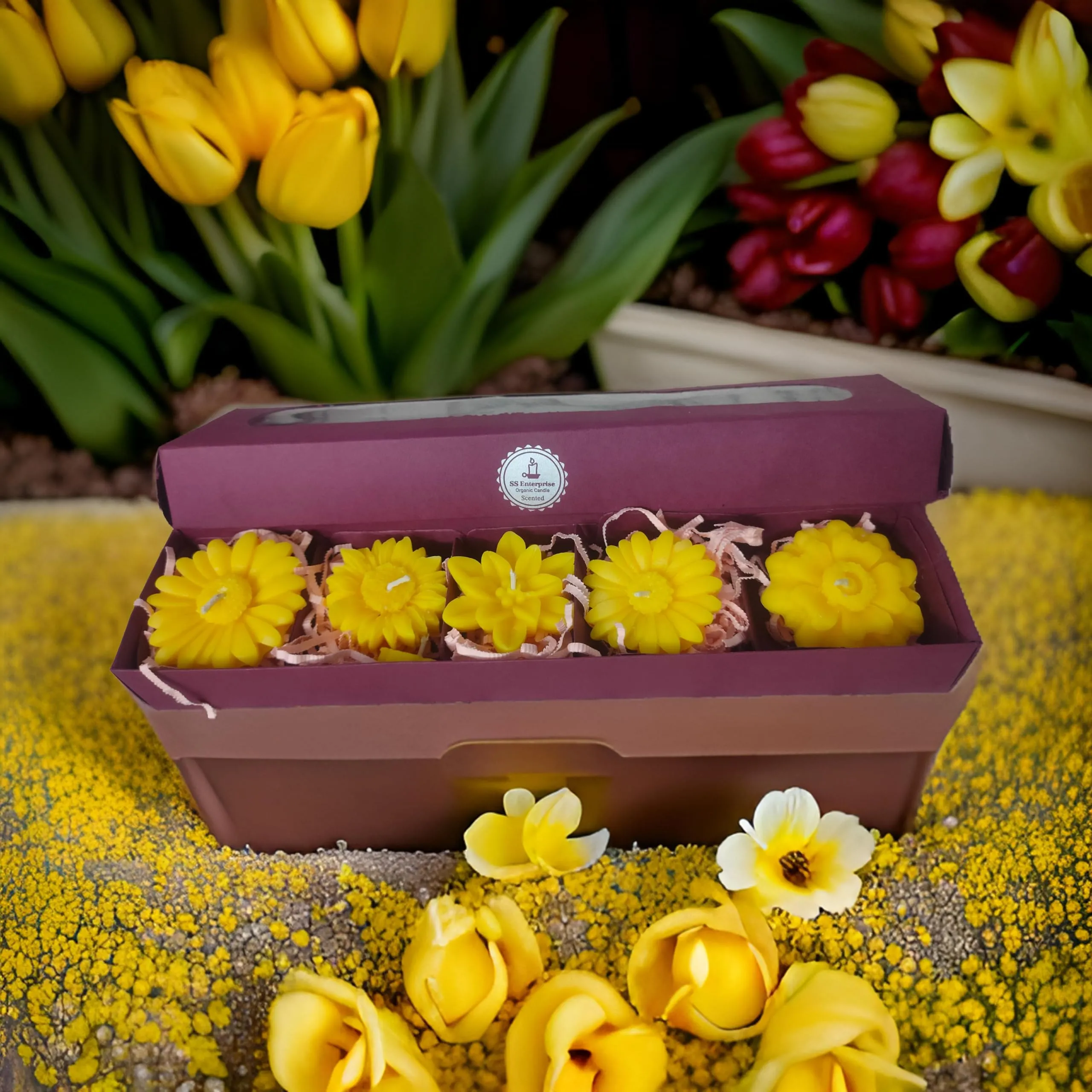 SS Enterprise Floating Candle, SOYA Wax Candles, Organic Candles, Diwali Candles Set of 6