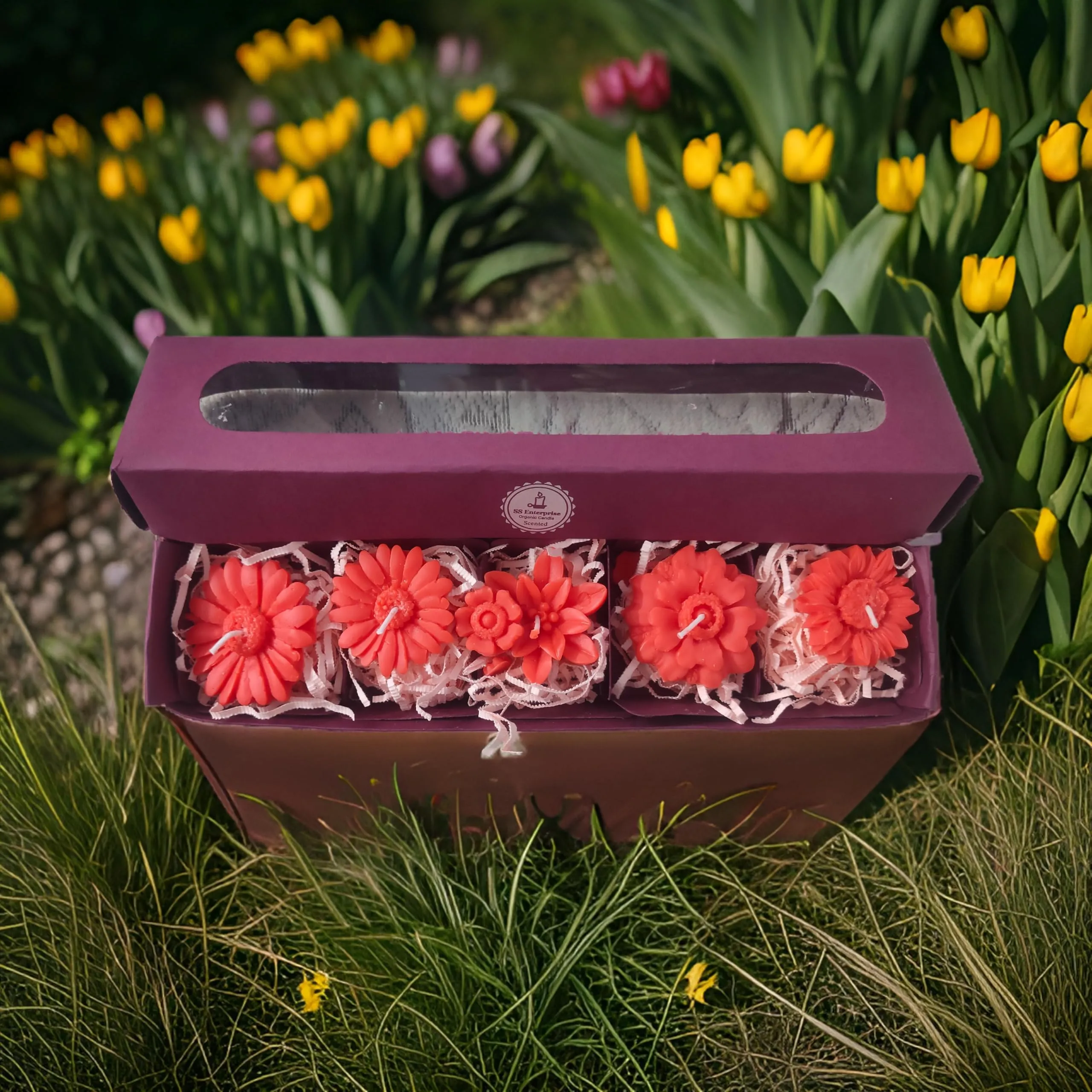 SS Enterprise Floating SOYA Wax Candle Set of 6, Organic Diwali Candles