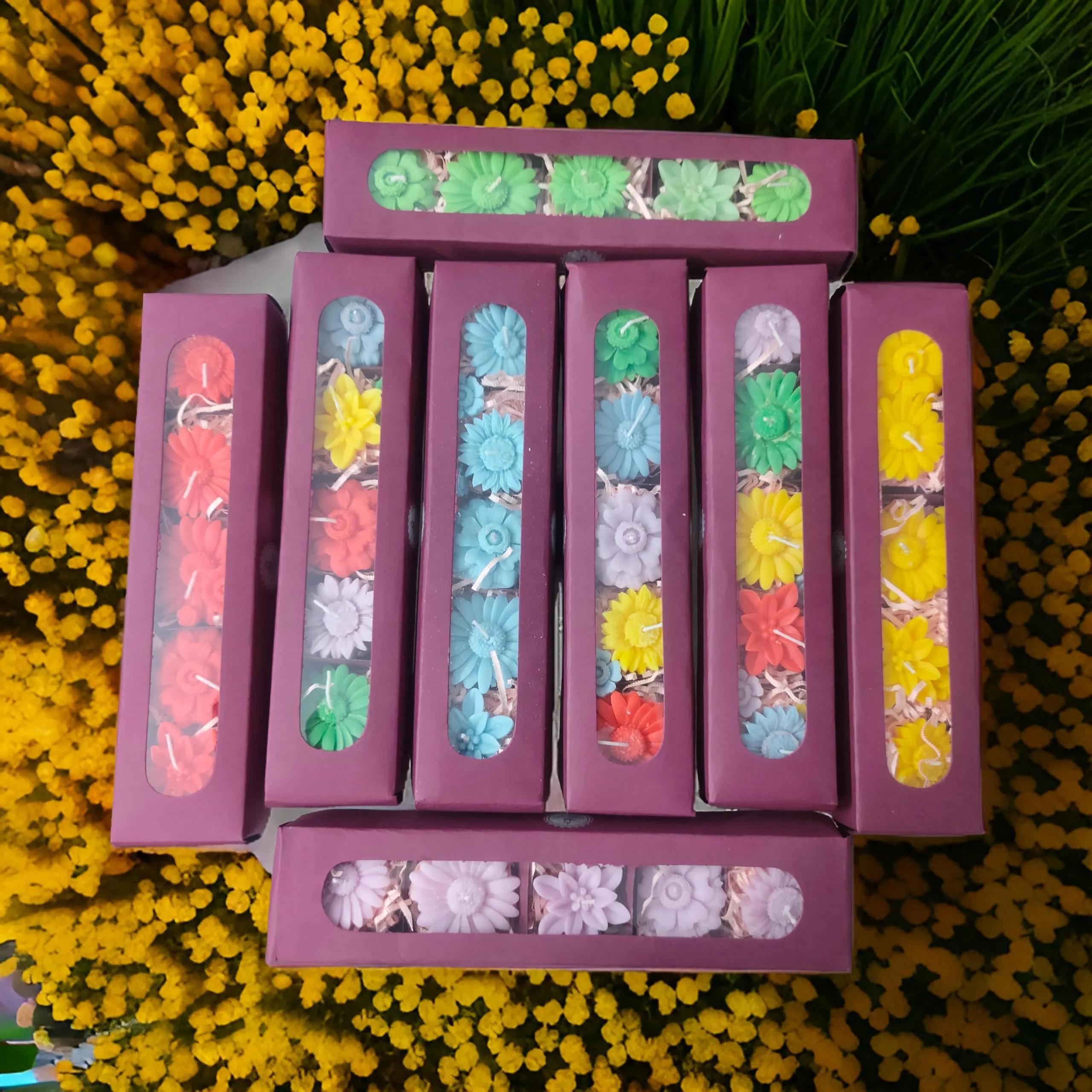 SS Enterprise Floating SOYA Wax Candle Set of 6, Organic Diwali Candles