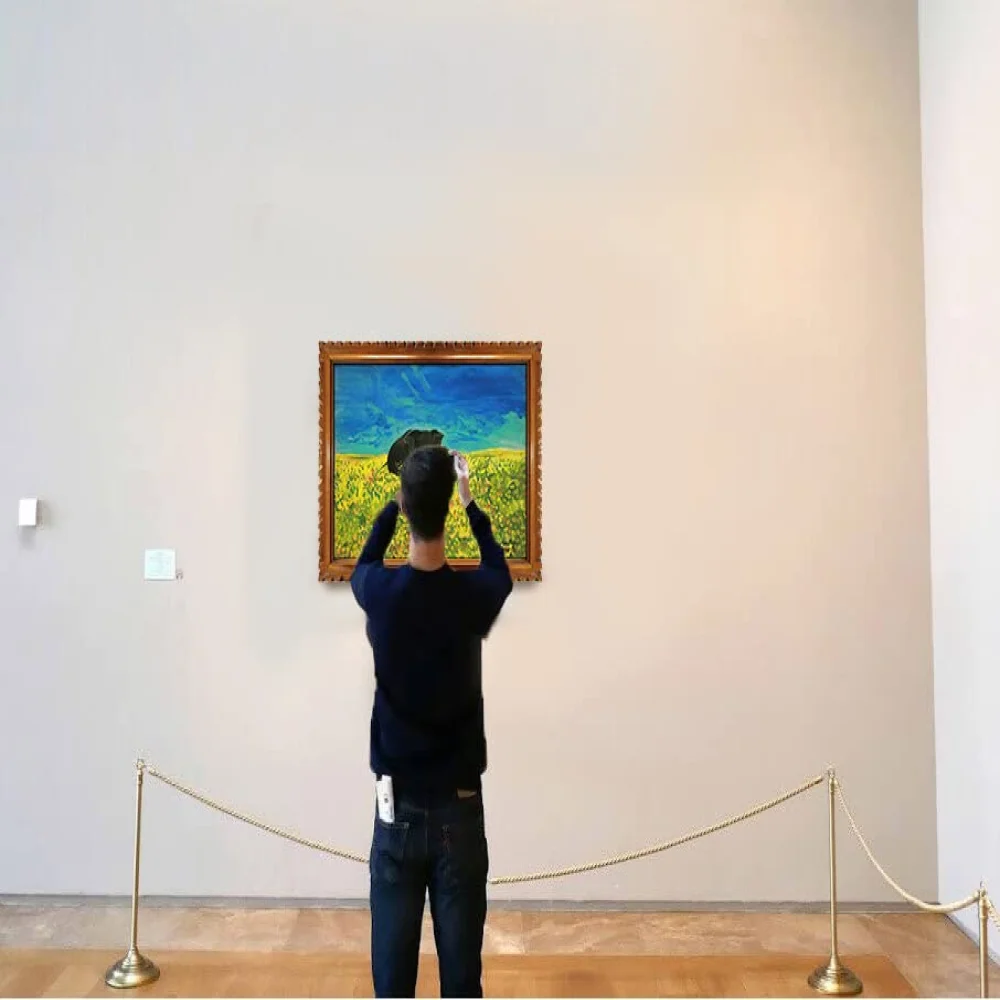 EMPEROR ART GALLERY, Original Handmade Acrylic Painting On Canvas With Teak Wood Frame For Wall (25.6x20) In