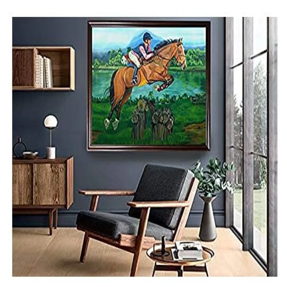 EMPEROR ART GALLERY,training horse Art Paintings#ART Canvas Print## Best for Gifting#19.2 X 25.2