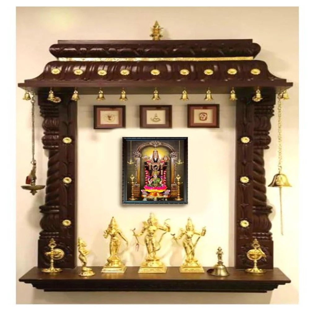 mperor God Venkateswara Swamy With Lakshmi Photo Frame # Wood Frame With Glass# Size(14 X 10.7) in Religious Frame