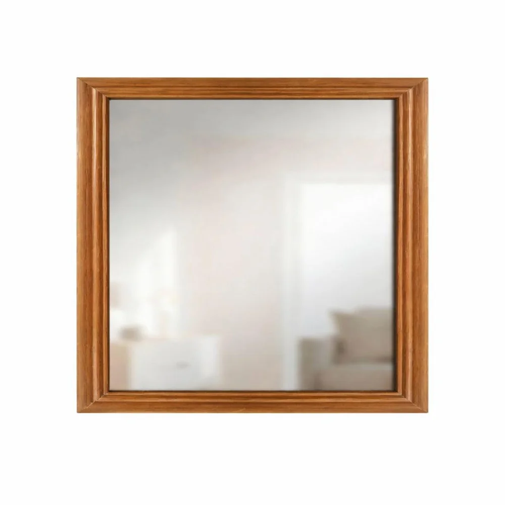 EMPEROR ART GALLERY®,Premium Wooden Wall Mirror, Teak Color Frame, 13 x 10 Inches, 3mm Glass, Decorative Hanging Mirror for Bedroom, Living Room