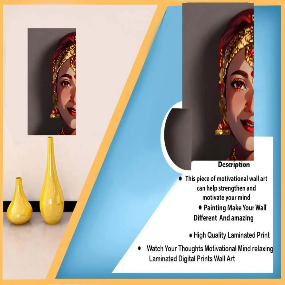 Folk Art Laminated digital RePrint With Hardboard Fine Art Print Fine Art Print (10 inch X 7.5 inch)